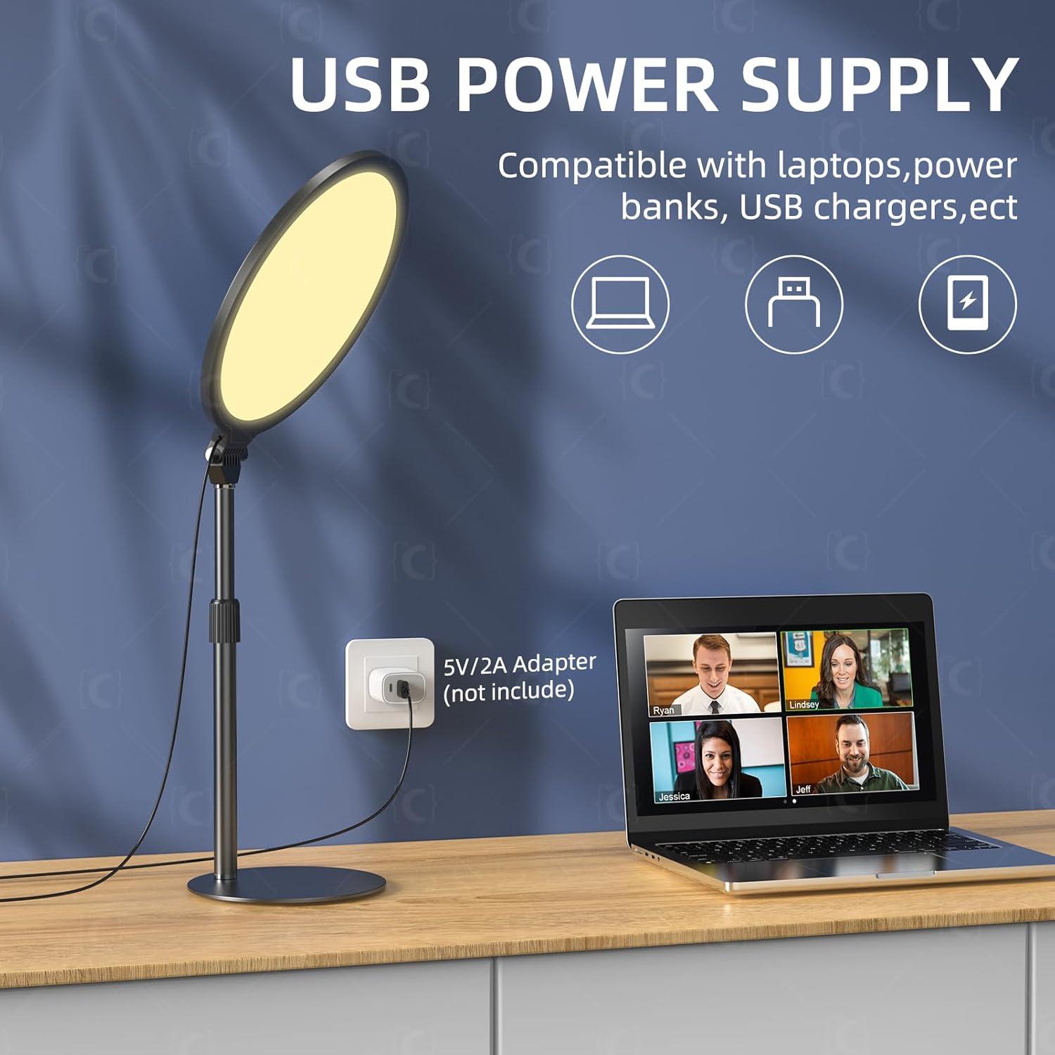 Luz de Anillo LED 26cm ANAUTIN para Video Conferencias