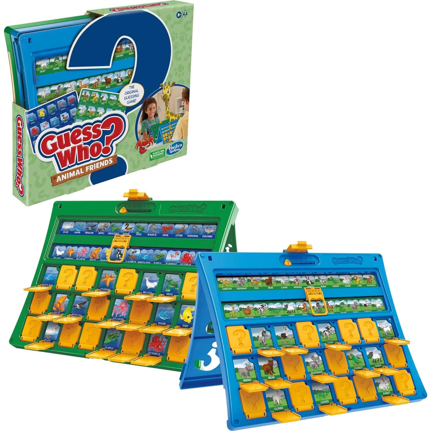 Juego de Mesa Adivina Quién? Hasbro Animales 2 Jugadores