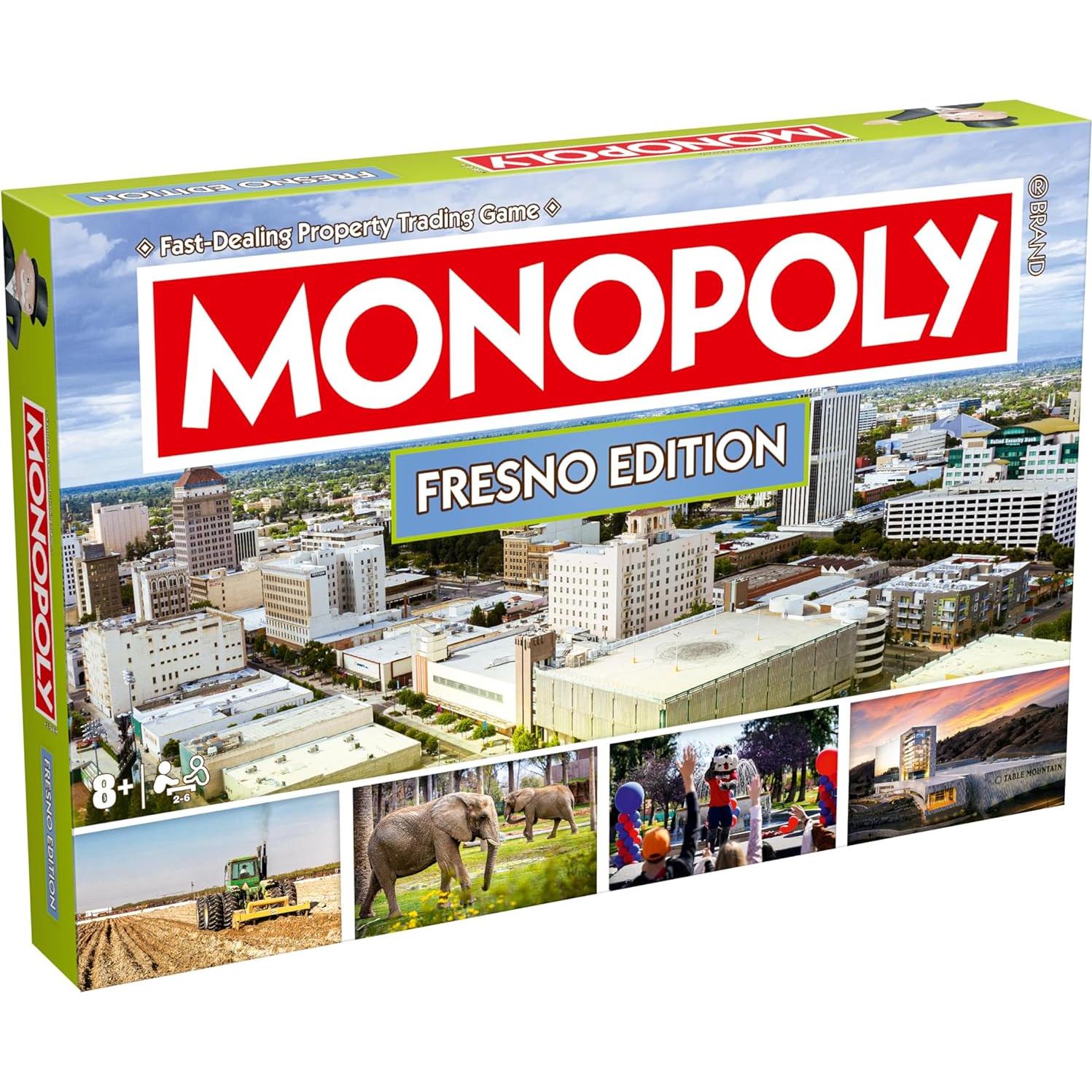 Monopoly Fresno CA - Juego de Mesa para 2-6 Jugadores