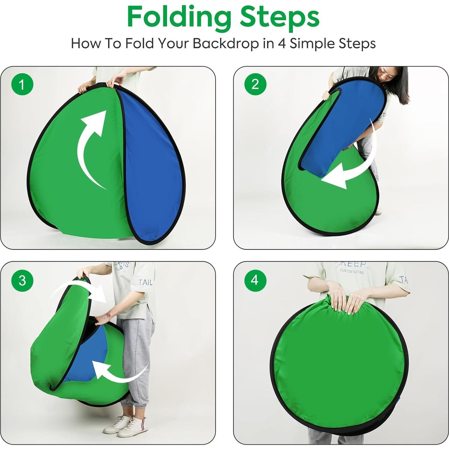 Fondo de Pantalla Verde y Azul Reversible 2 en 1 SEDGEWIN 1.99kg