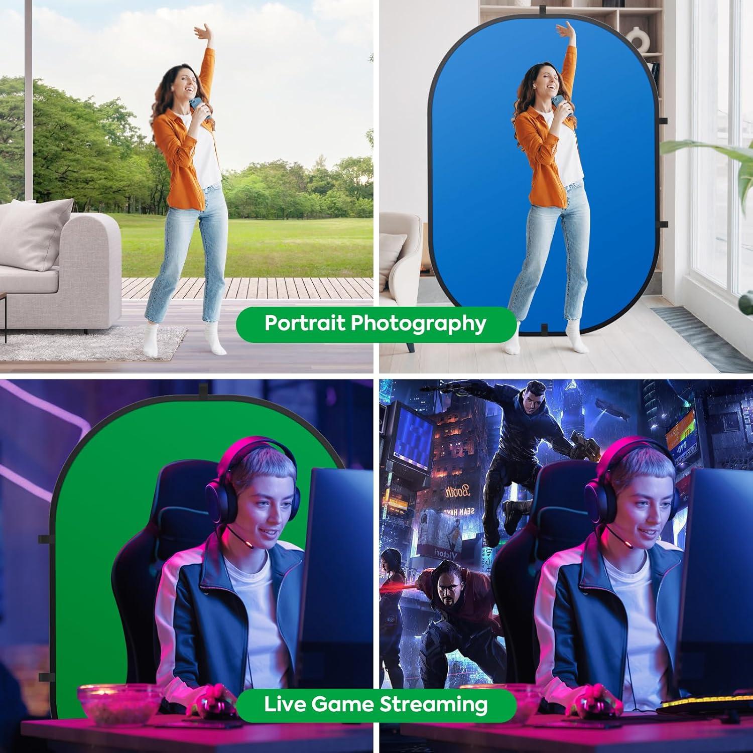 Fondo de Pantalla Verde y Azul Reversible 2 en 1 SEDGEWIN 1.99kg