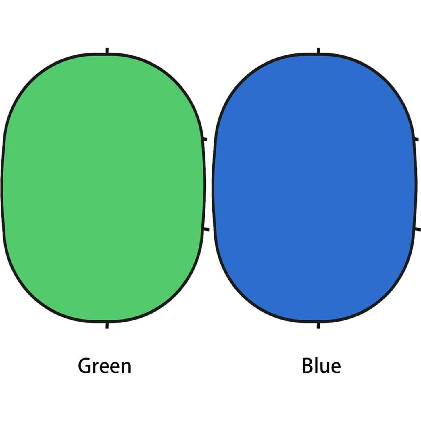 Fondo Chromakey 2 en 1 Verde y Azul YUOCU 150x200cm con Soporte