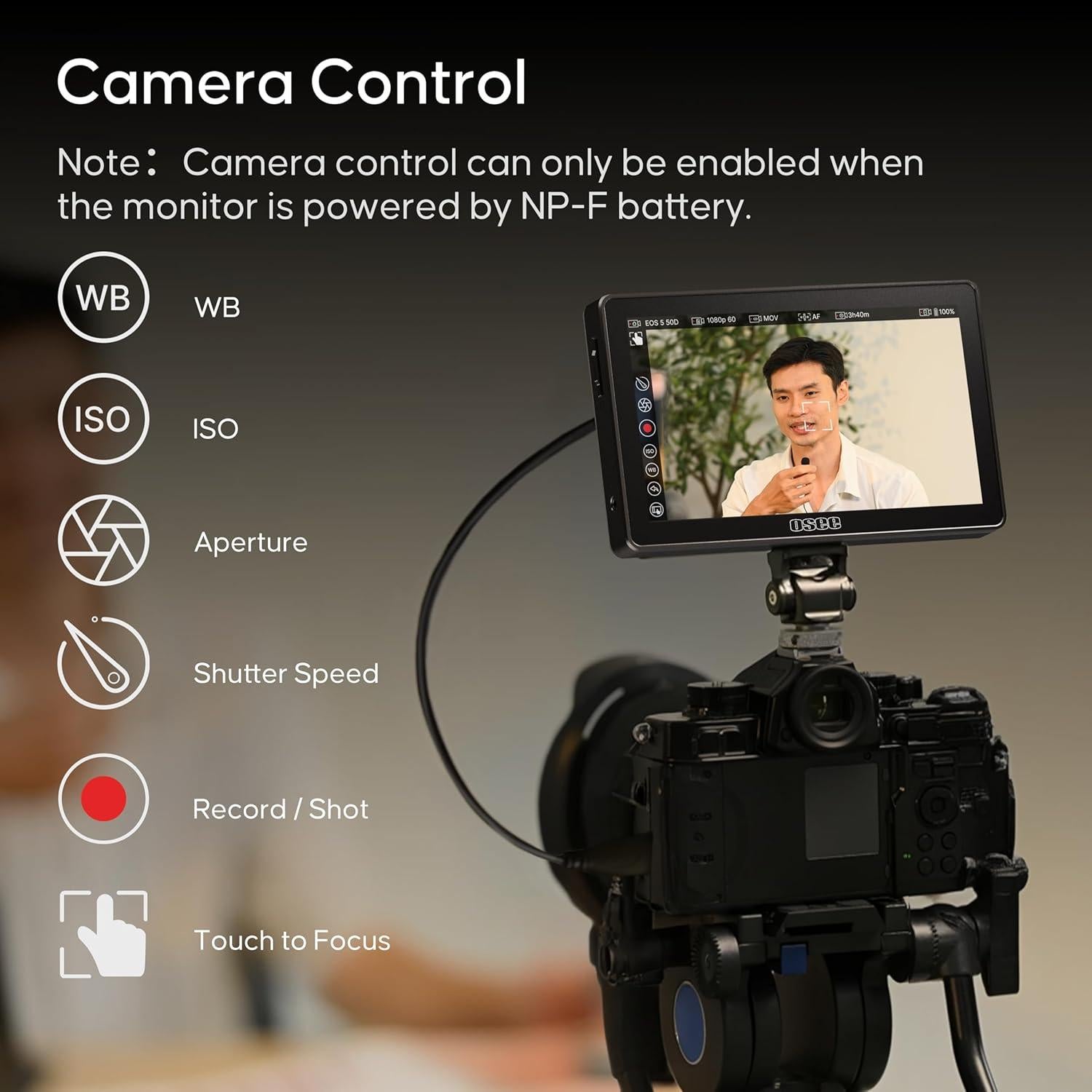 Monitor de Cámara Osee G7 Pro 7" Táctil 3000Nits 4K HDMI