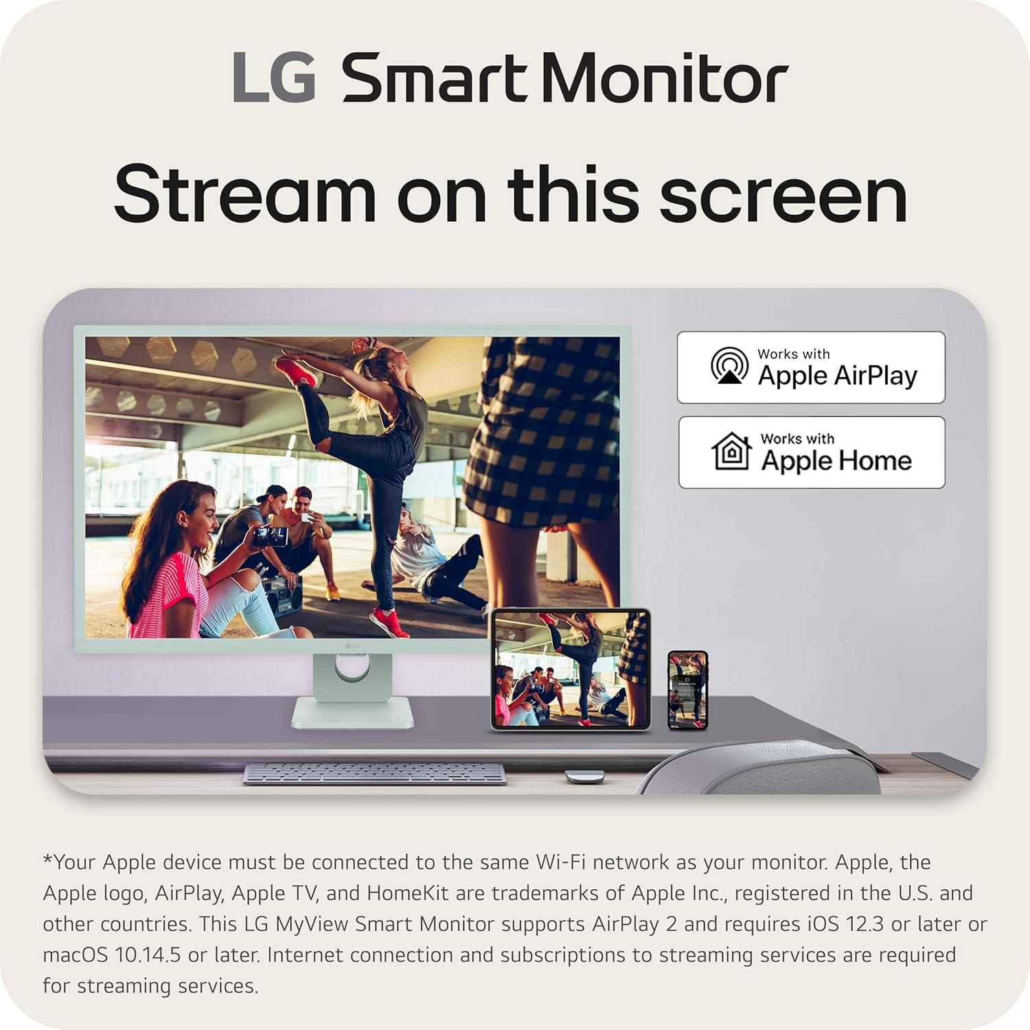 Monitor Inteligente LG 32SR50F-G 32" FHD IPS webOS 23 Verde