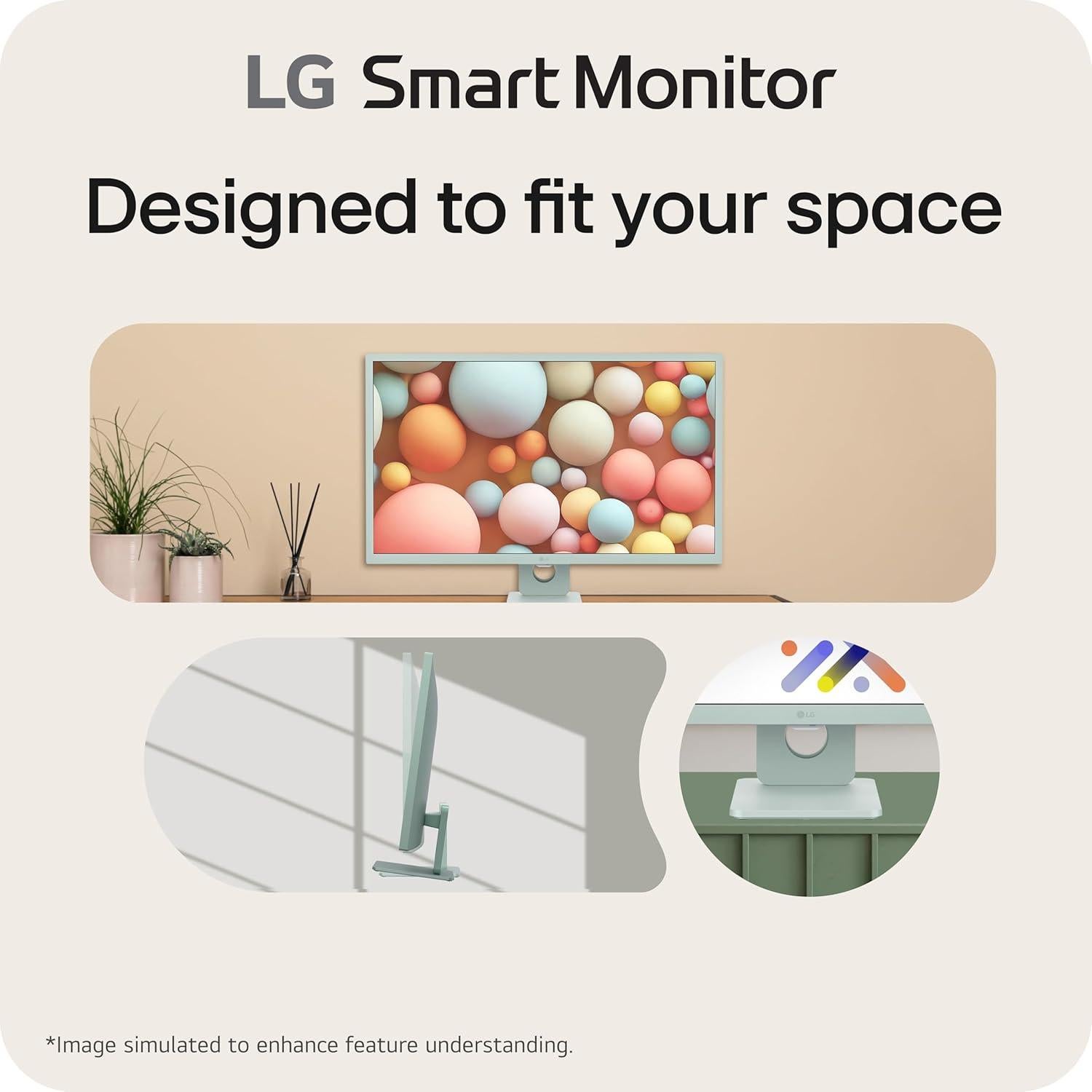 Monitor Inteligente LG 32SR50F-G 32" FHD IPS webOS 23 Verde