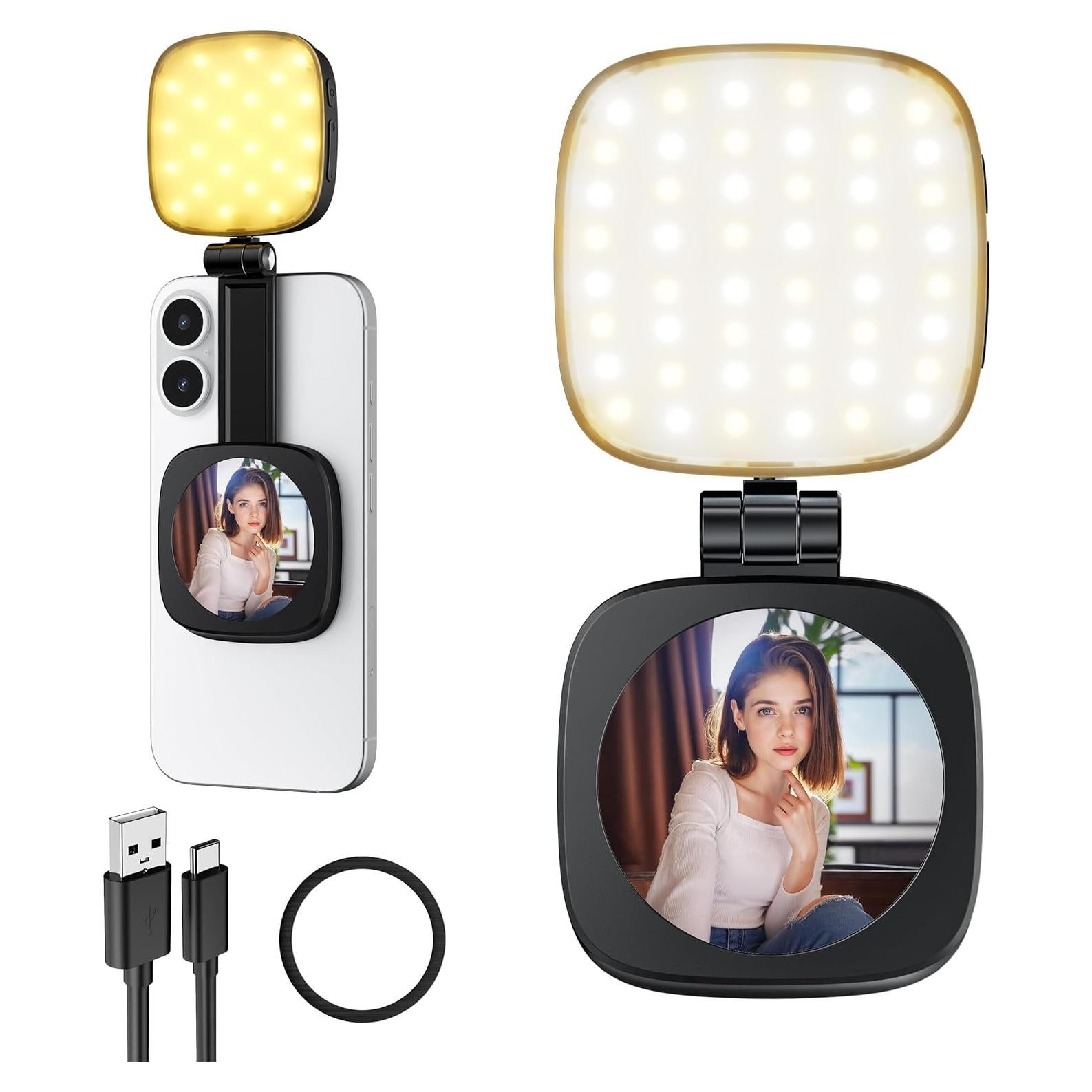 Luz de Selfie Magnética Recargable 5 Modos LED - F-662