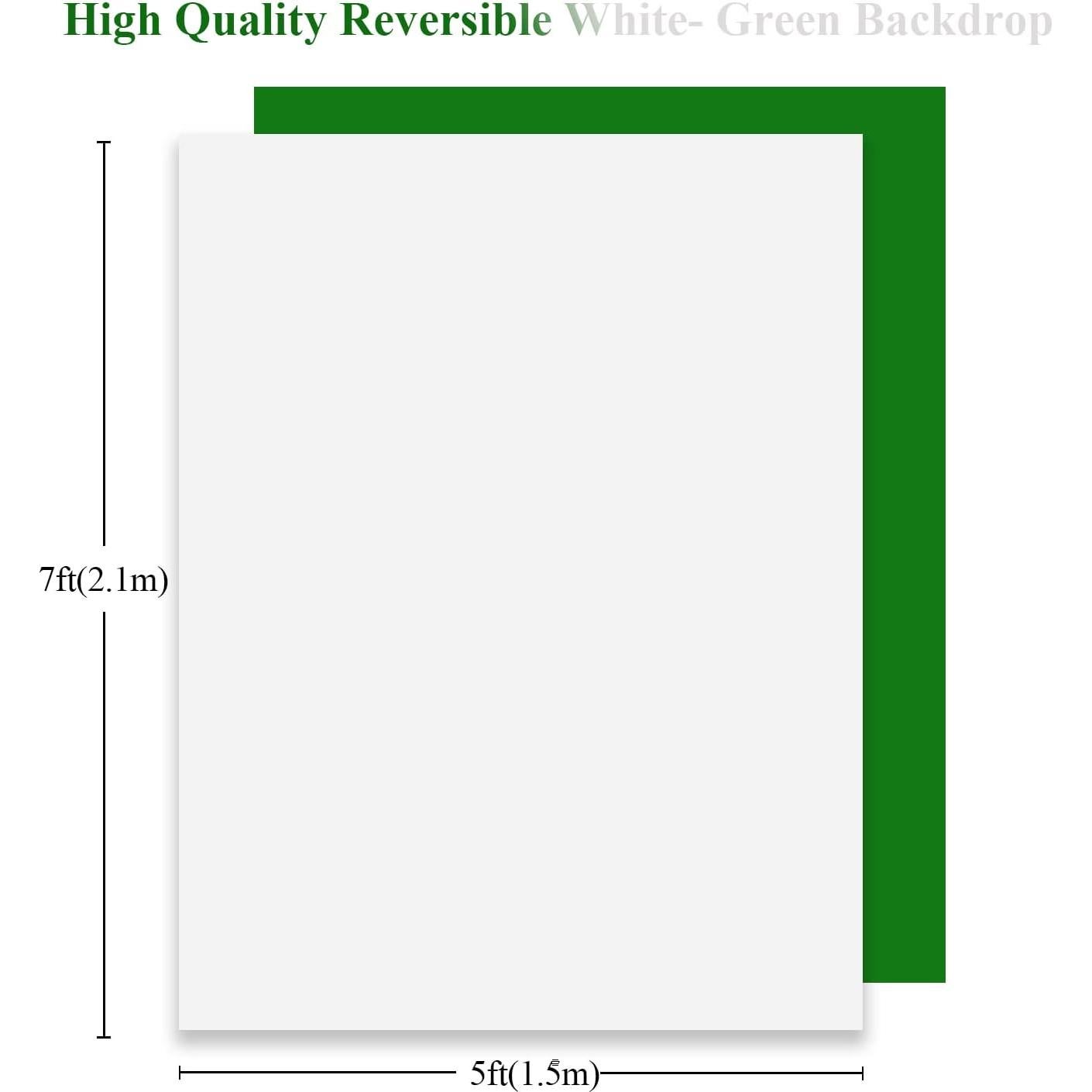 Fondo de Pantalla Reversible 2 en 1 KUSKX010 1.5x2.1m Verde Blanco