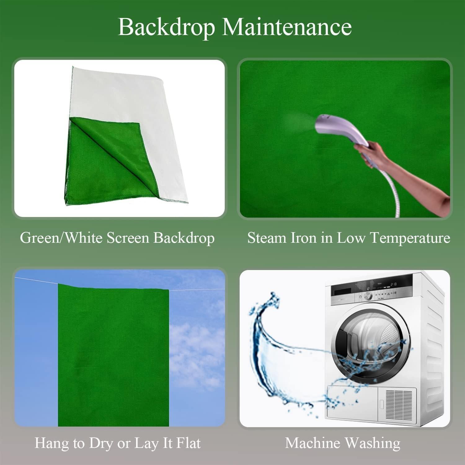 Fondo de Pantalla Reversible 2 en 1 KUSKX010 1.5x2.1m Verde Blanco