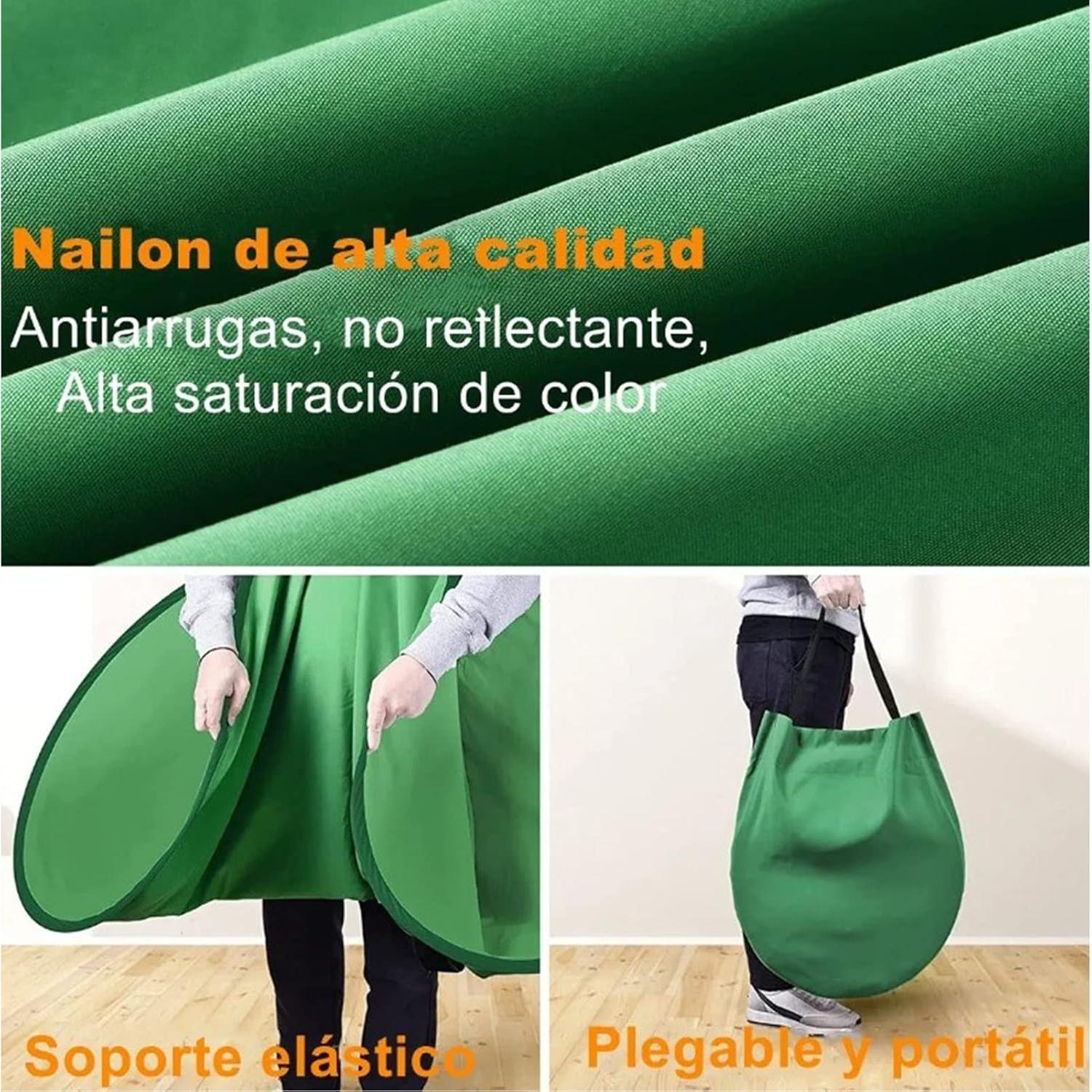 Pantalla Verde Redonda 142cm JAOCDOEN con Bolsa de Almacenamiento