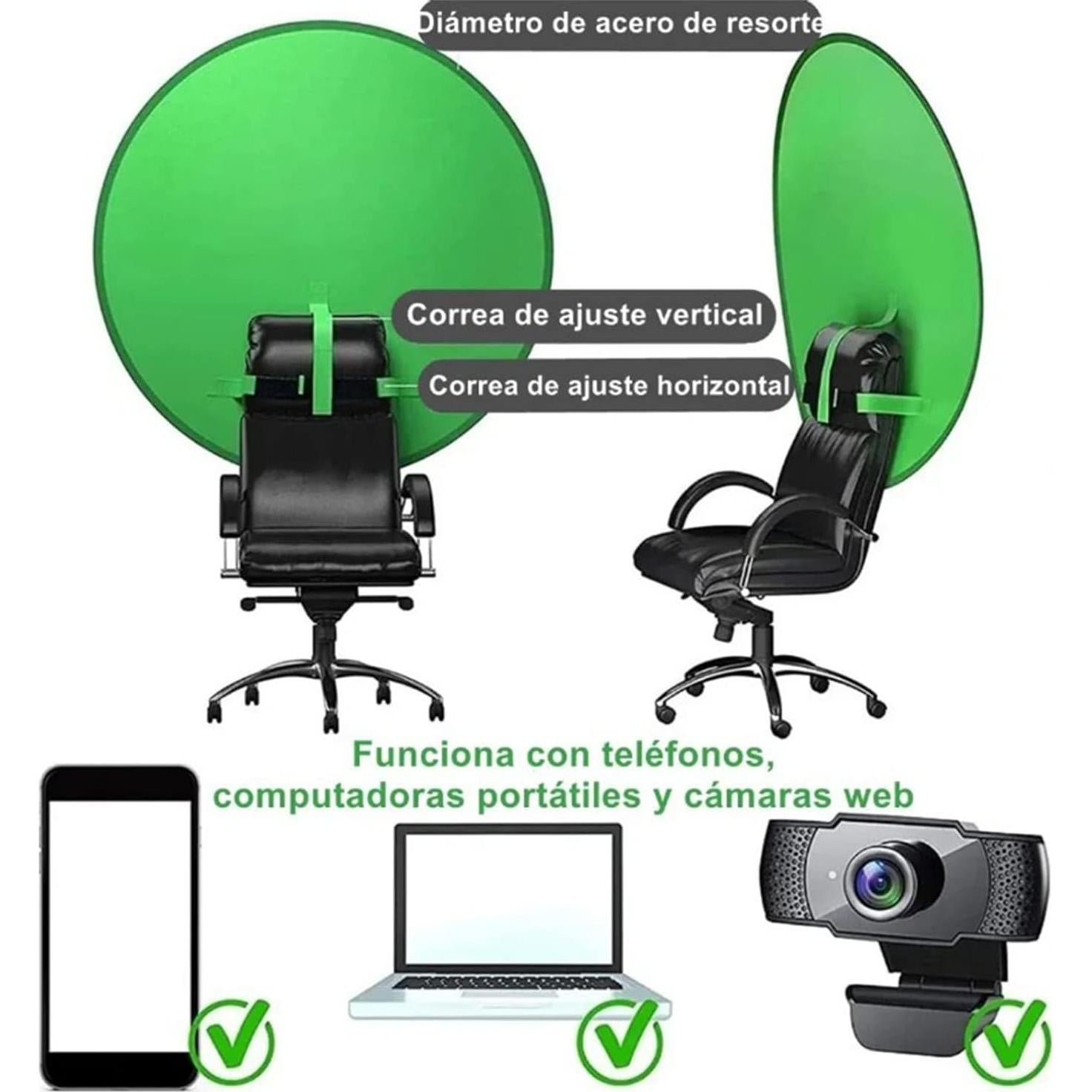 Pantalla Verde Redonda 142cm JAOCDOEN con Bolsa de Almacenamiento