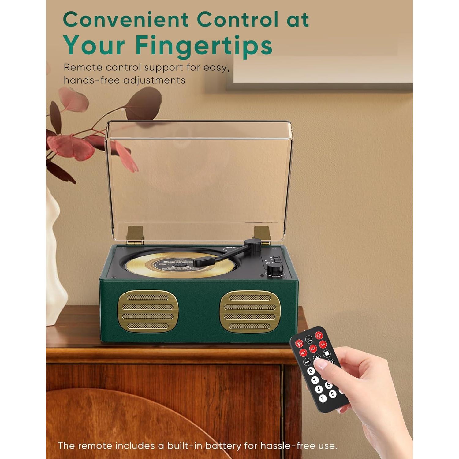 Reproductor de CD portátil MANGOSTAN CD-005GN Bluetooth Verde