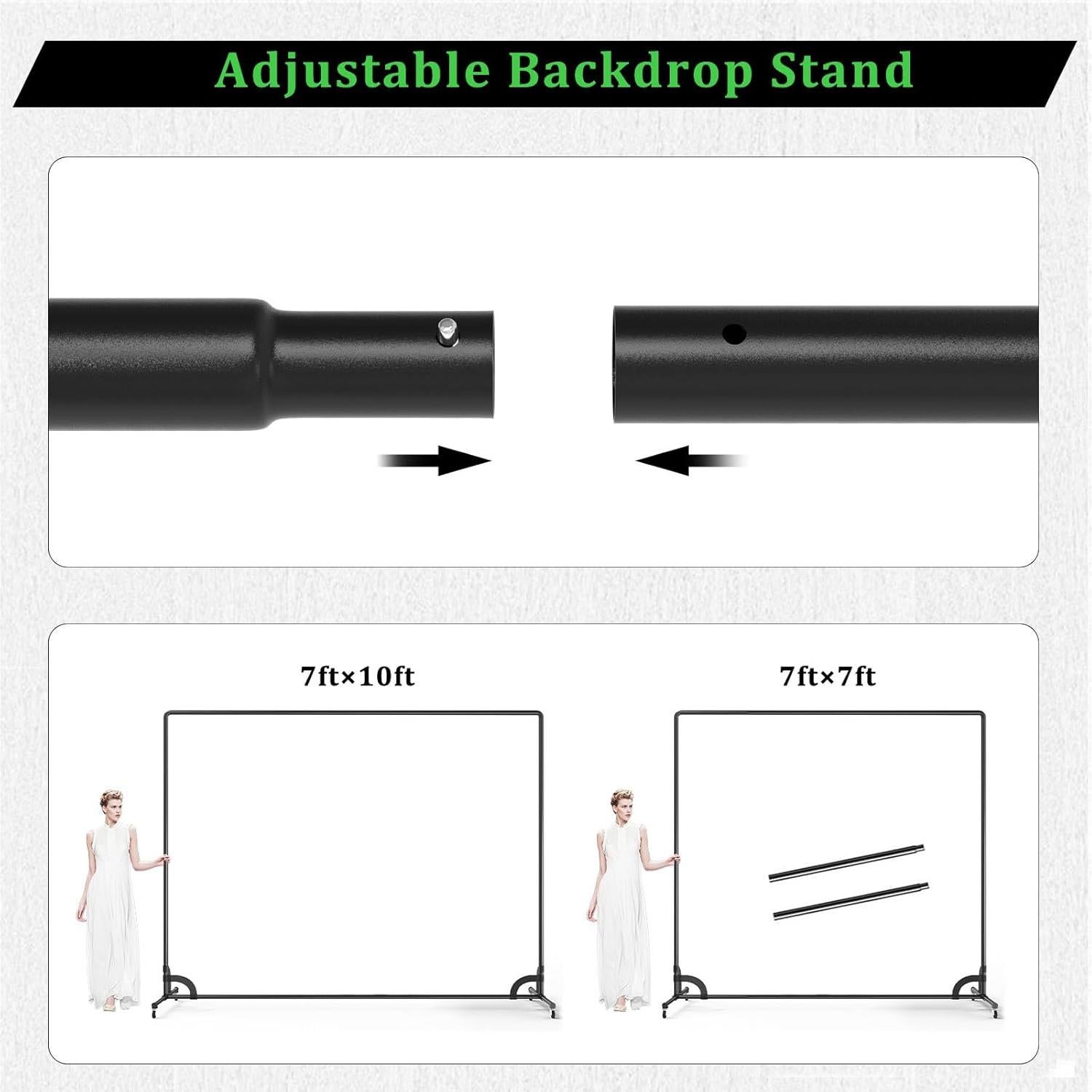 Soporte de Fondo Rodante BENOISON 10x2.13m Verde para Estudio