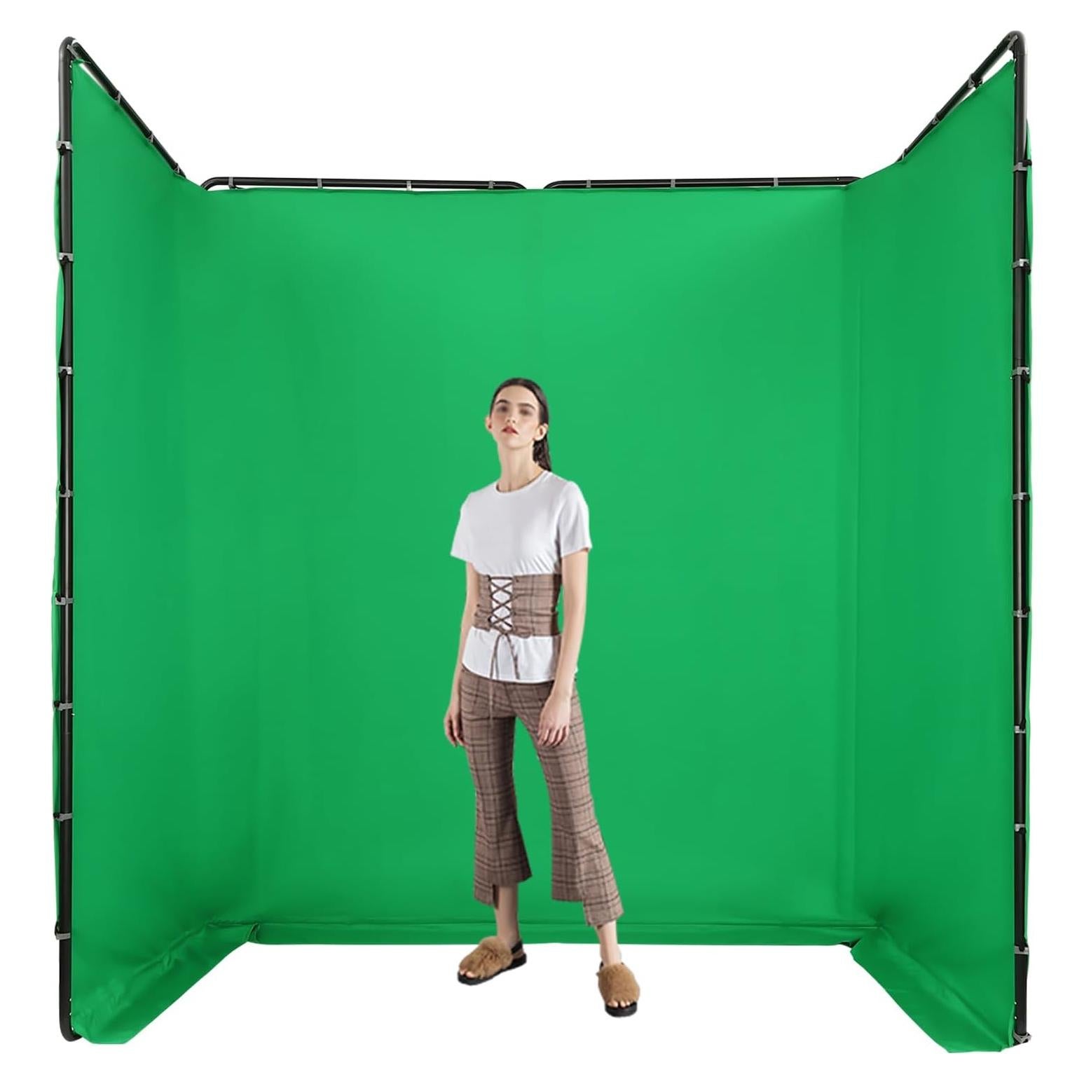 Pantalla Verde de Fondo 2.4x4m con Soporte WUPYI para Fotografía