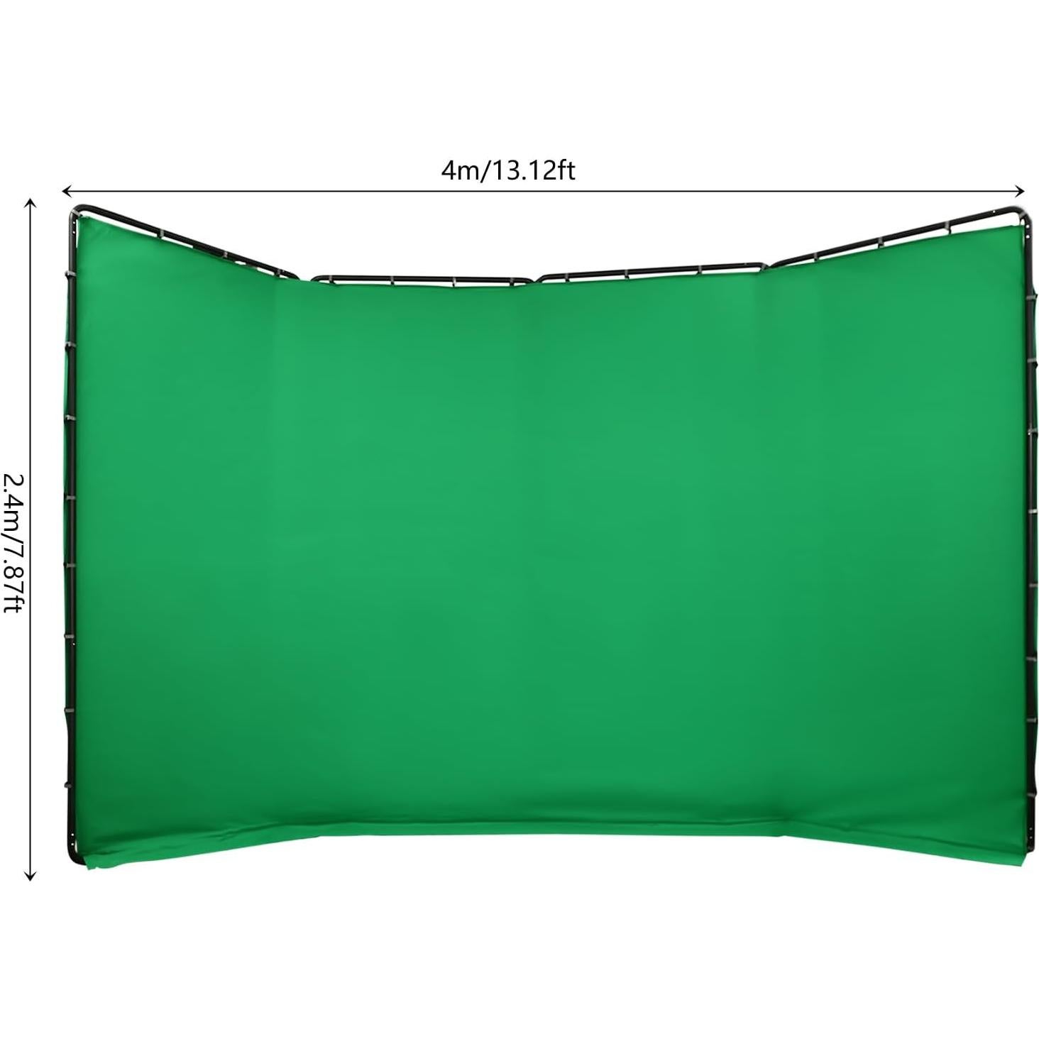 Pantalla Verde de Fondo 2.4x4m con Soporte WUPYI para Fotografía