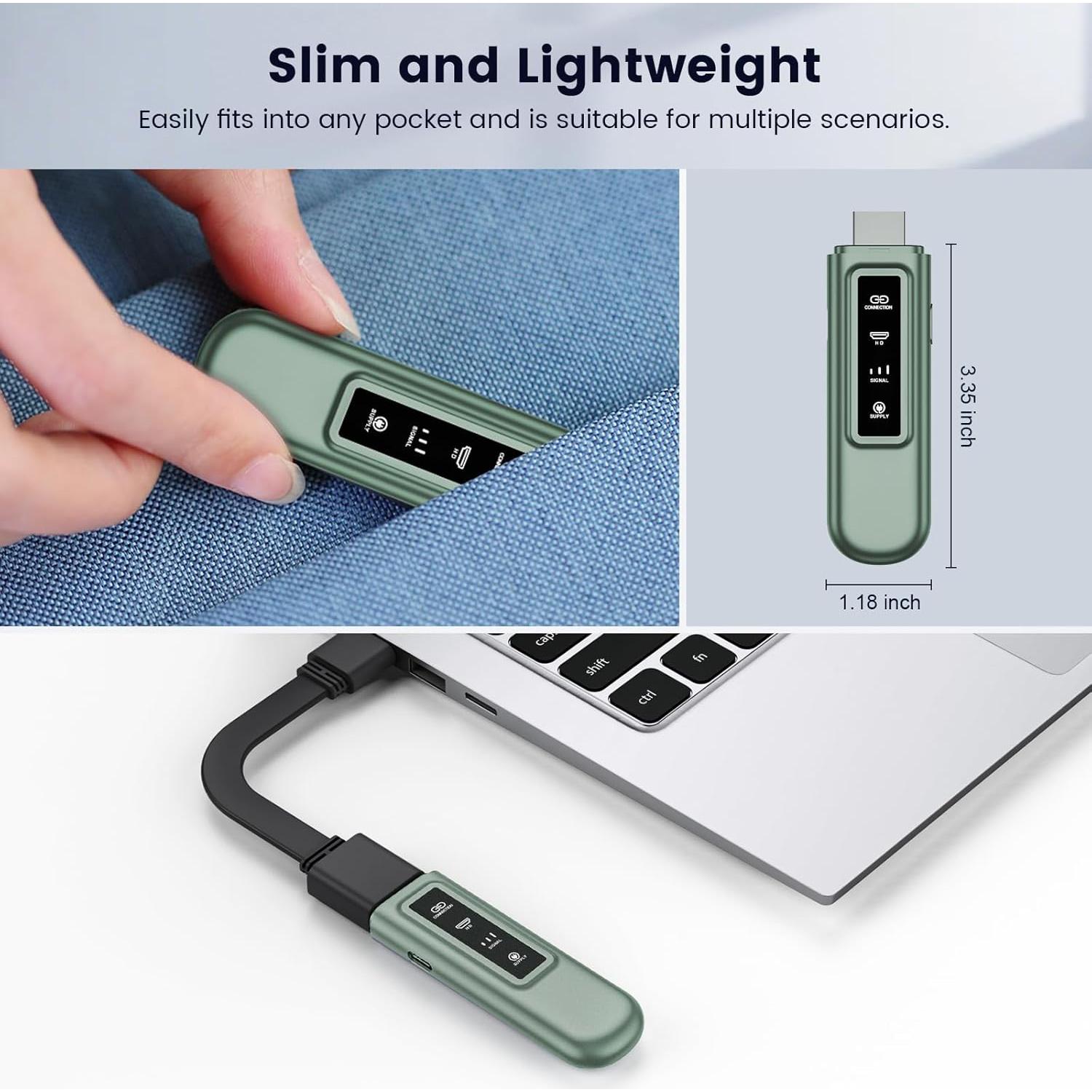 Transmisor Inalámbrico HD BHGift 50m 4K 1080P Pantalla Digital