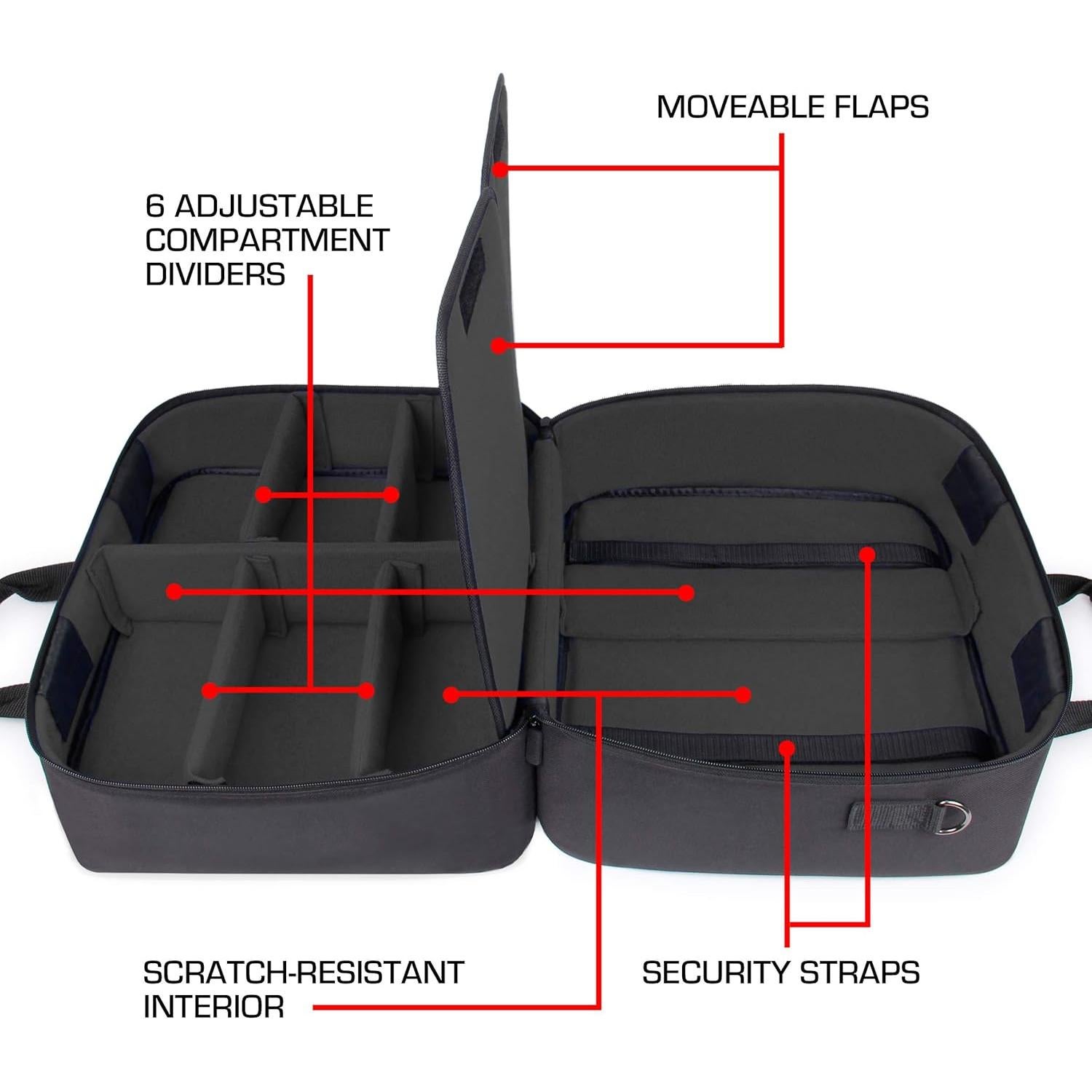 Funda para Anillo de Luz USA GEAR - Resistente al Agua - 43.2x35.6x20.3 cm