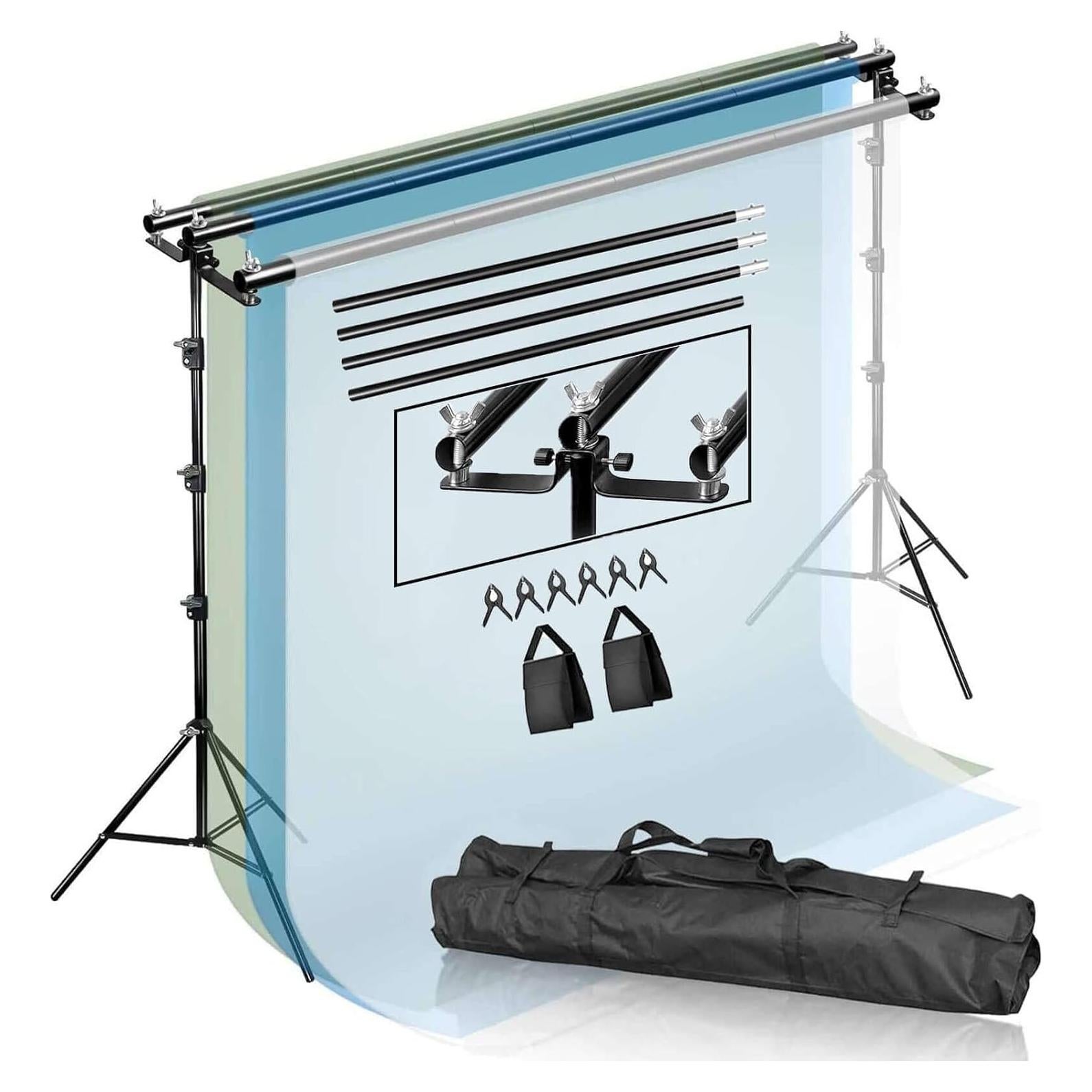 Soporte de fondo ajustable Efavormart 3 en 1 2.44x3.05m