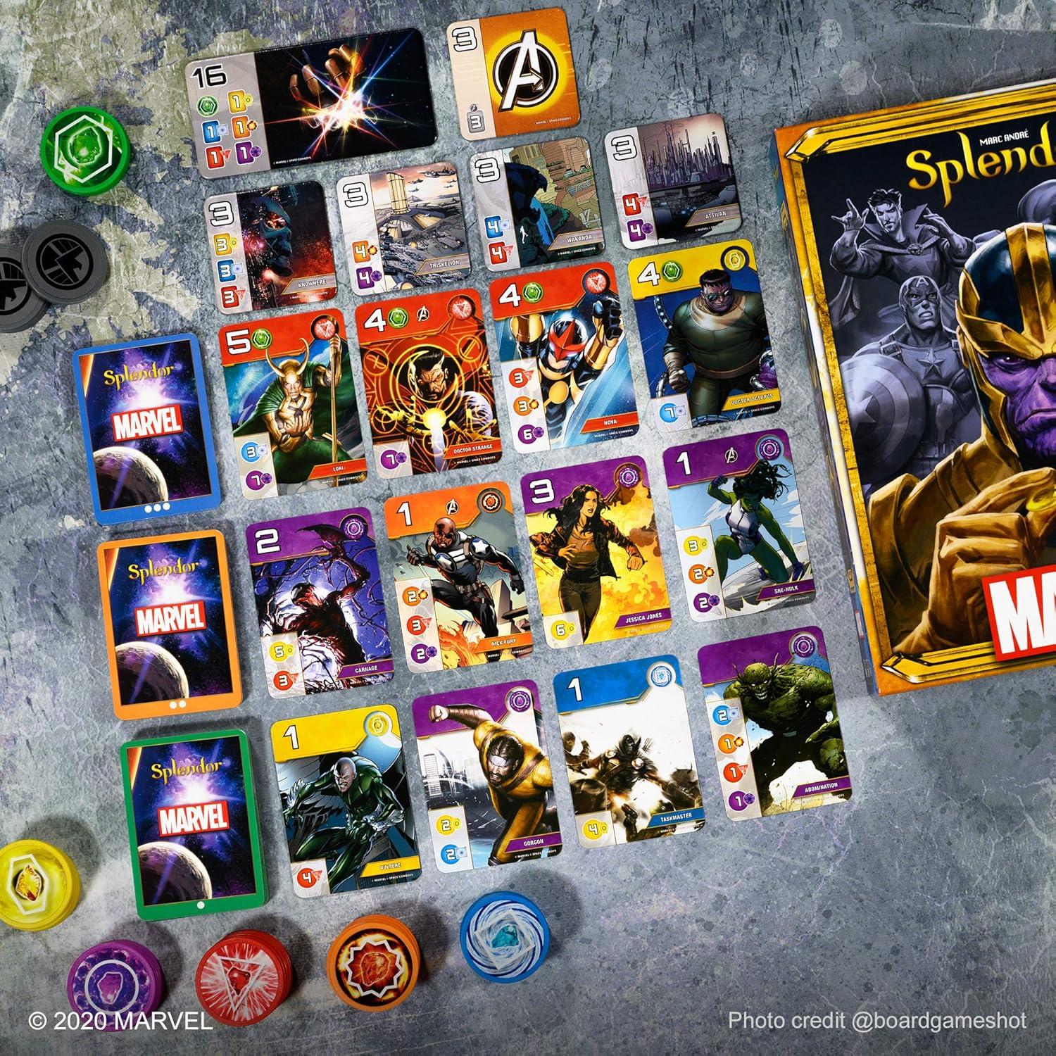 Juego de Mesa Marvel Splendor - Estrategia 2-4 Jugadores