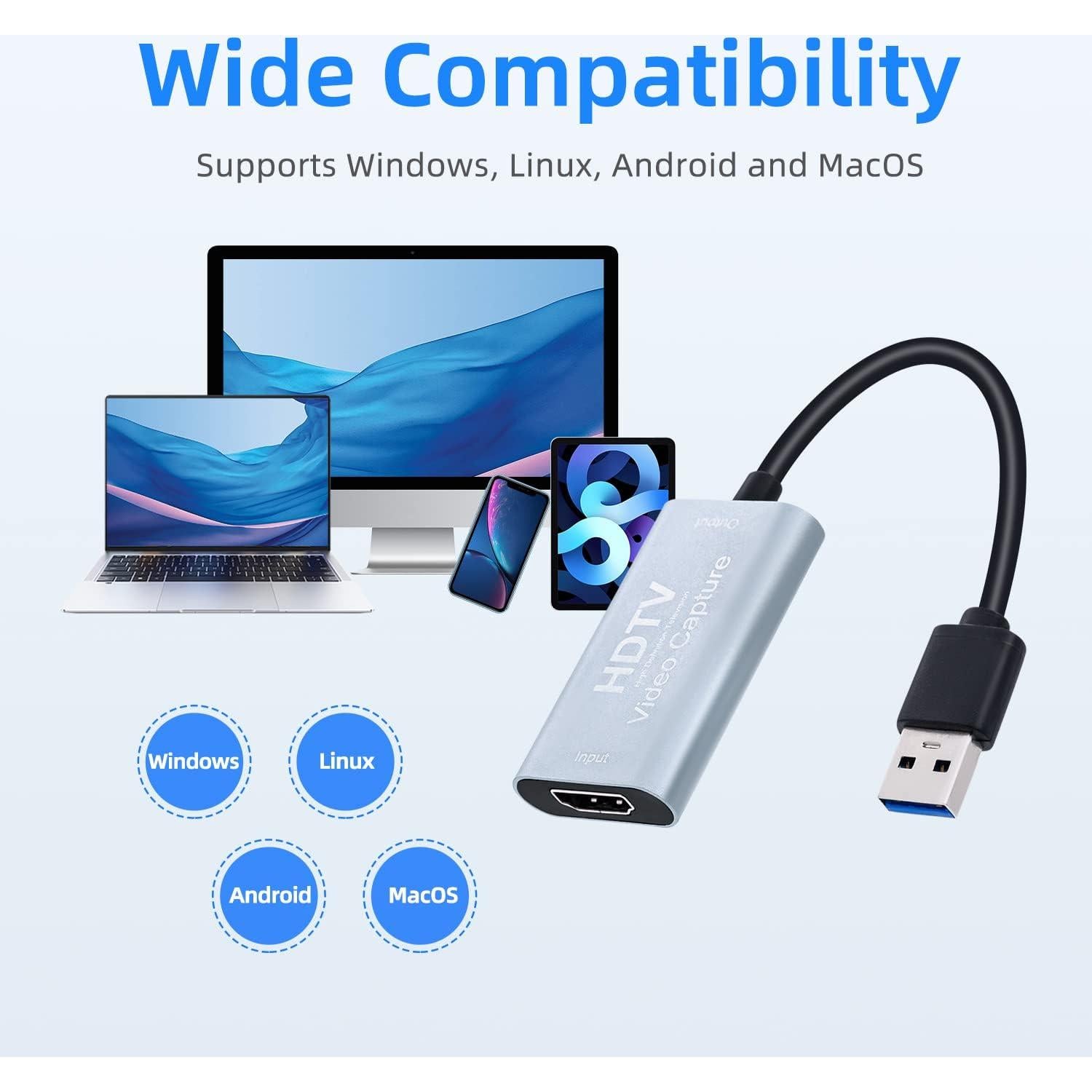 Tarjeta de Captura de Video Mcbazel HDMI a USB C 1080p 60fps