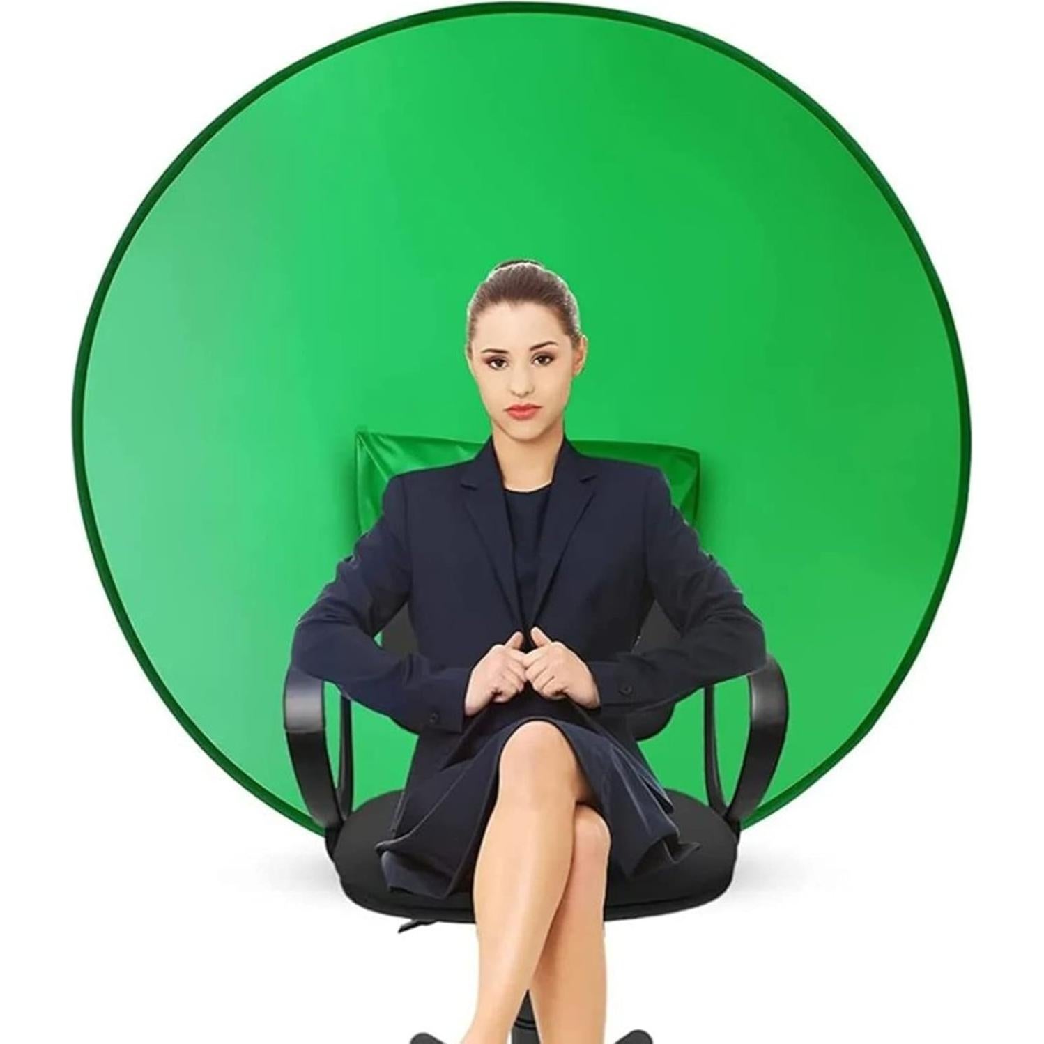 Fondo de Pantalla Verde Redondo 142cm Plegable ANGGREK