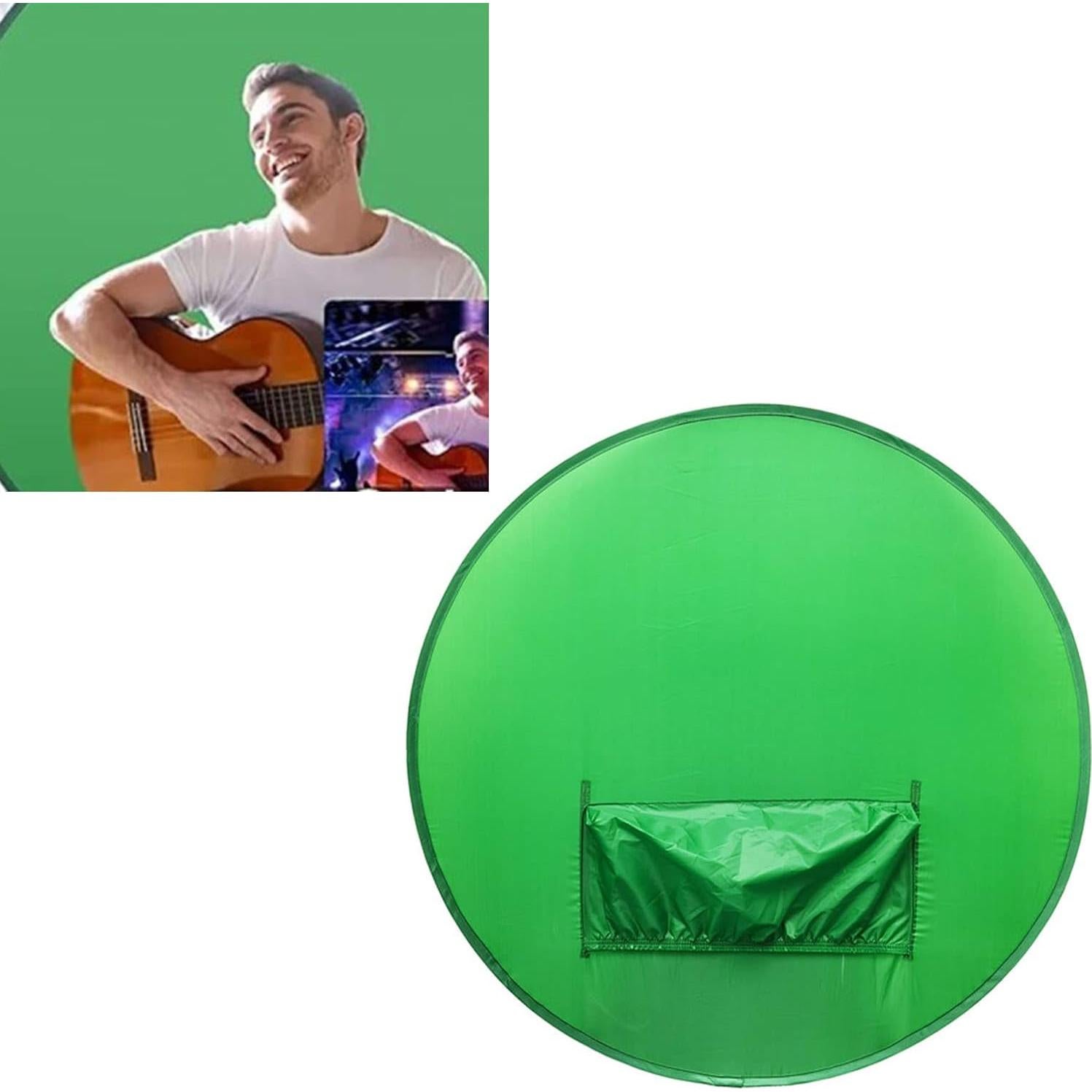 Fondo de Pantalla Verde Redondo 142cm Plegable ANGGREK