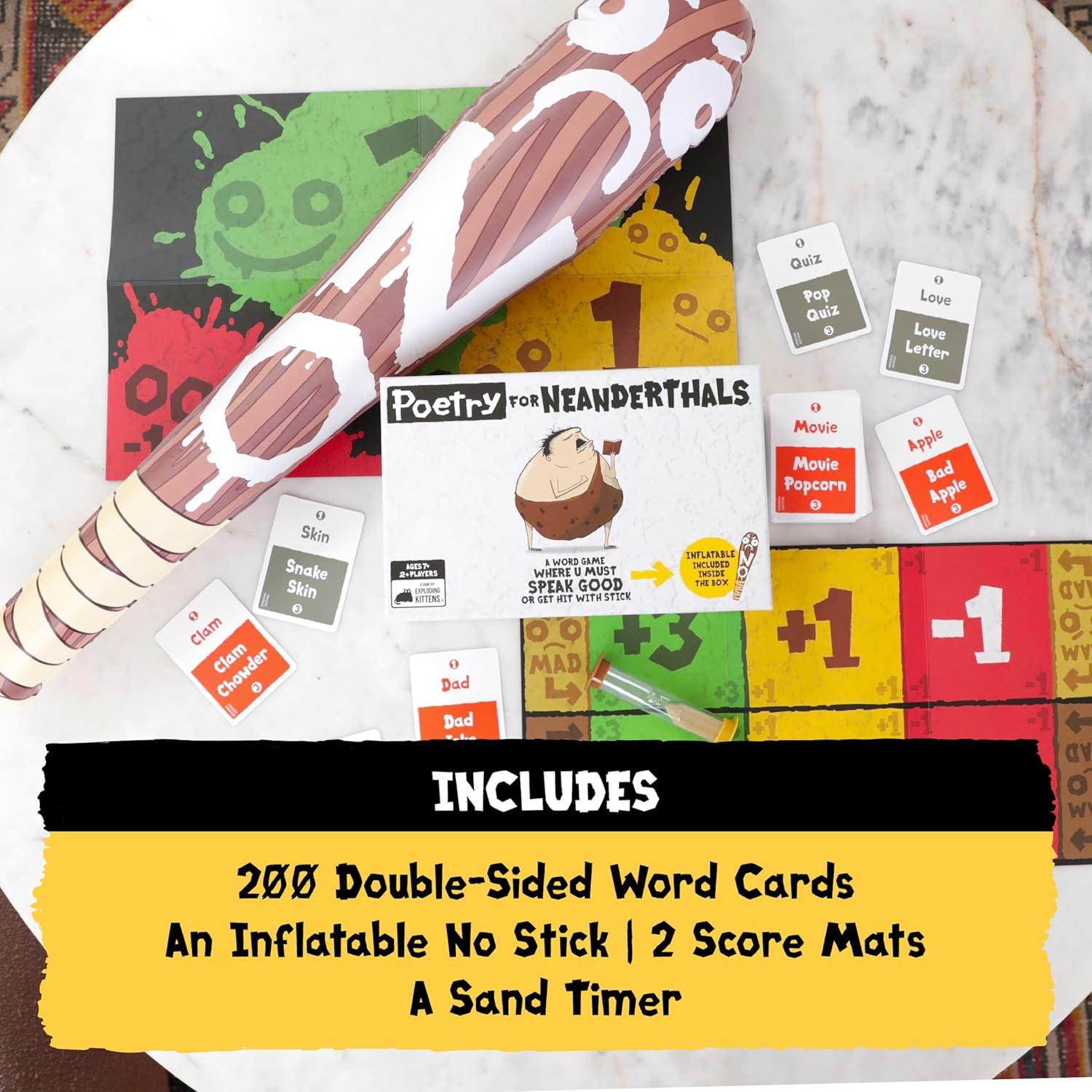Juego de Cartas Poesía para Neandertales Exploding Kittens - 200 cartas