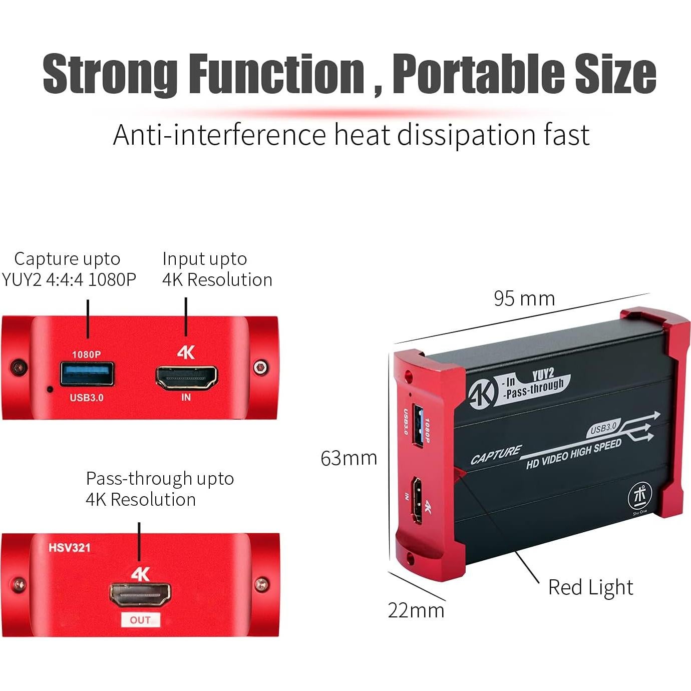 Tarjeta de Captura Mirabox HSV321 HDMI 1080P 60FPS USB3.0
