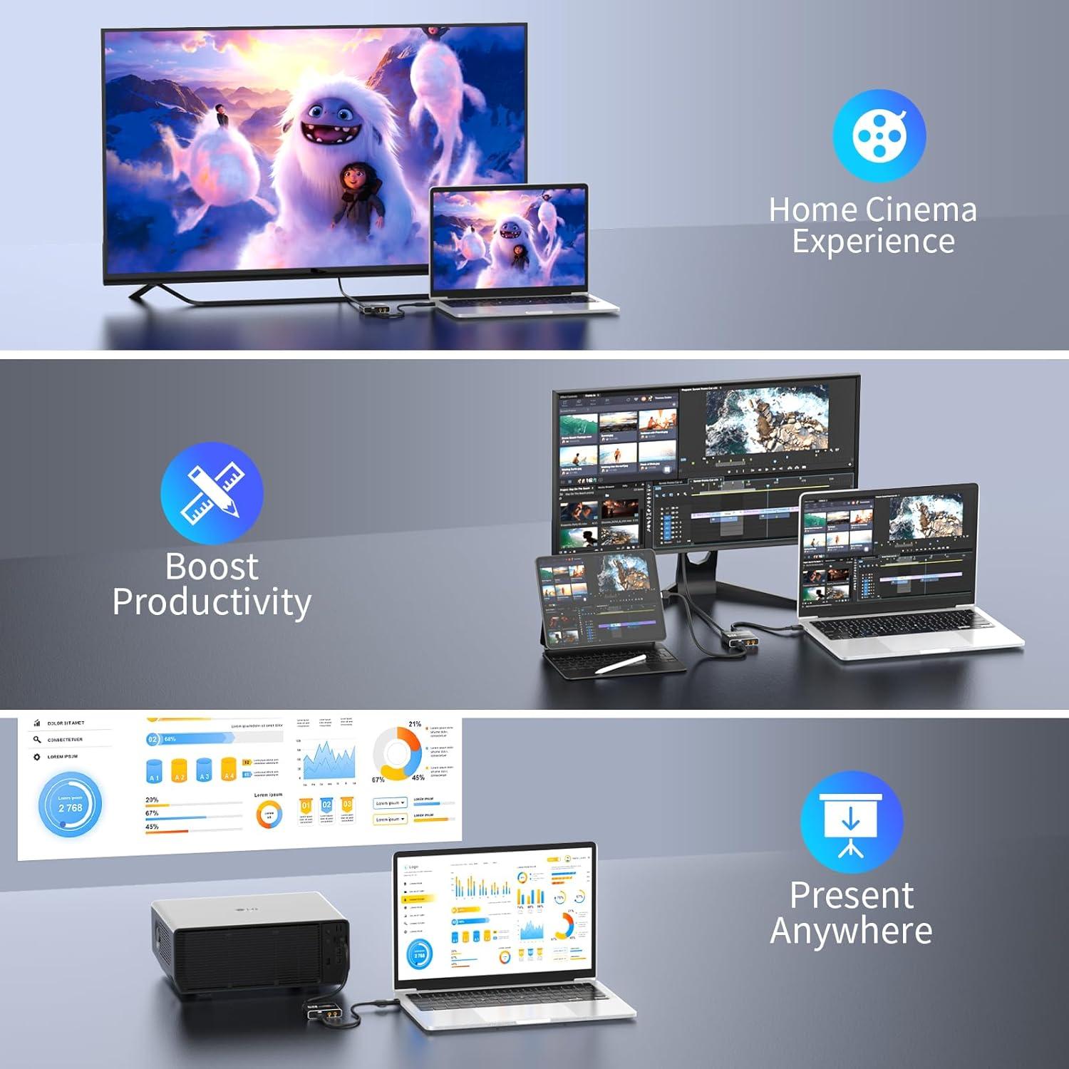 Tarjeta de Captura de Video Tihokile 4K 60FPS USB 3.0 HDMI