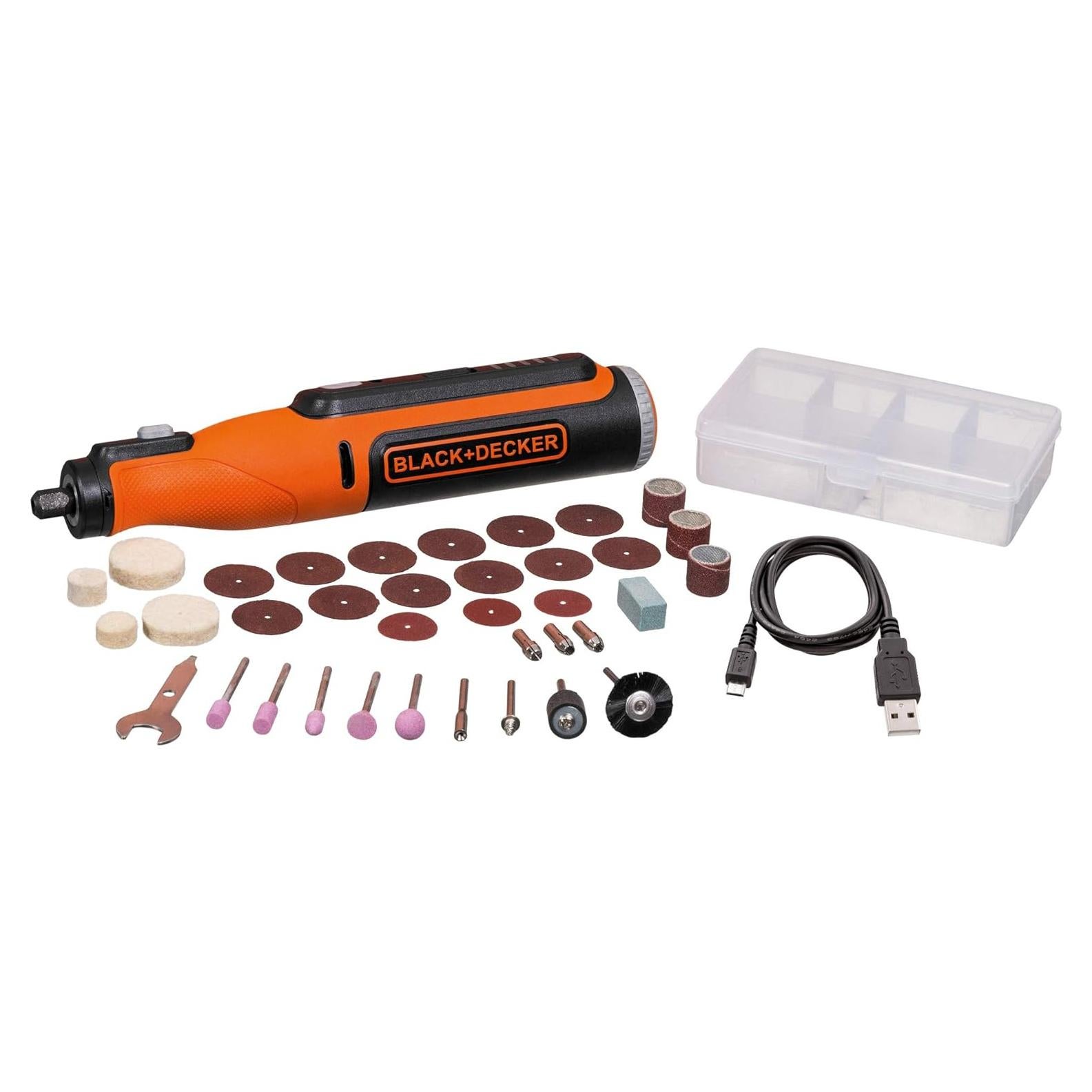 beyond by BLACK+DECKER 8V MAX* Rotary Tool with Accessory Kit, Versatile, Cordless, 35-Piece (BCRT8K35APB)