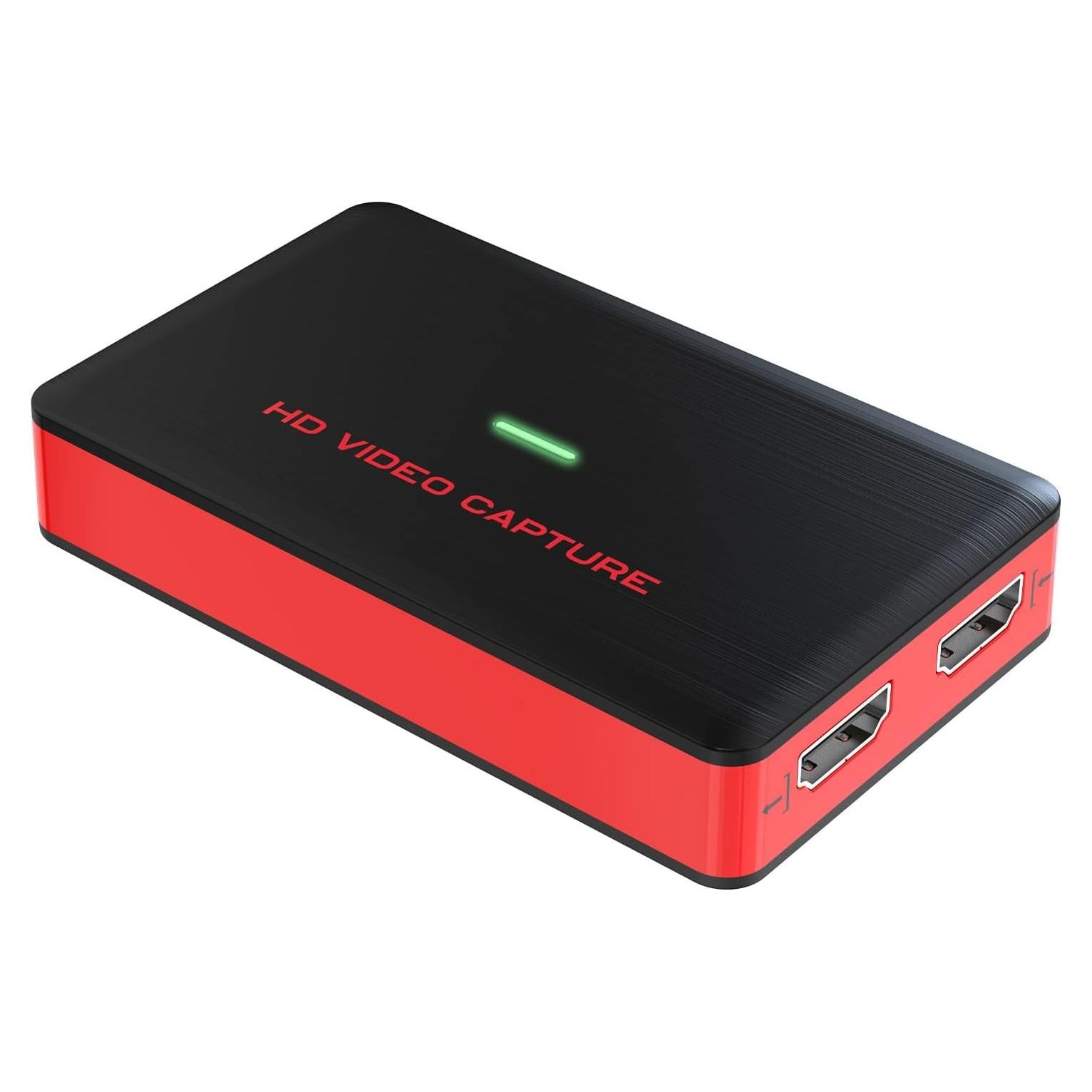 DIGITNOW USB3.0 HDMI Video Capture Card,1080P 60FPS HD Game Recorder Cam Link with HDMI Passthrough Live Streaming Recording Work with Xbox PS5 PS4 Swtich, Red, 3.66*2.16*0.59 in, BR140