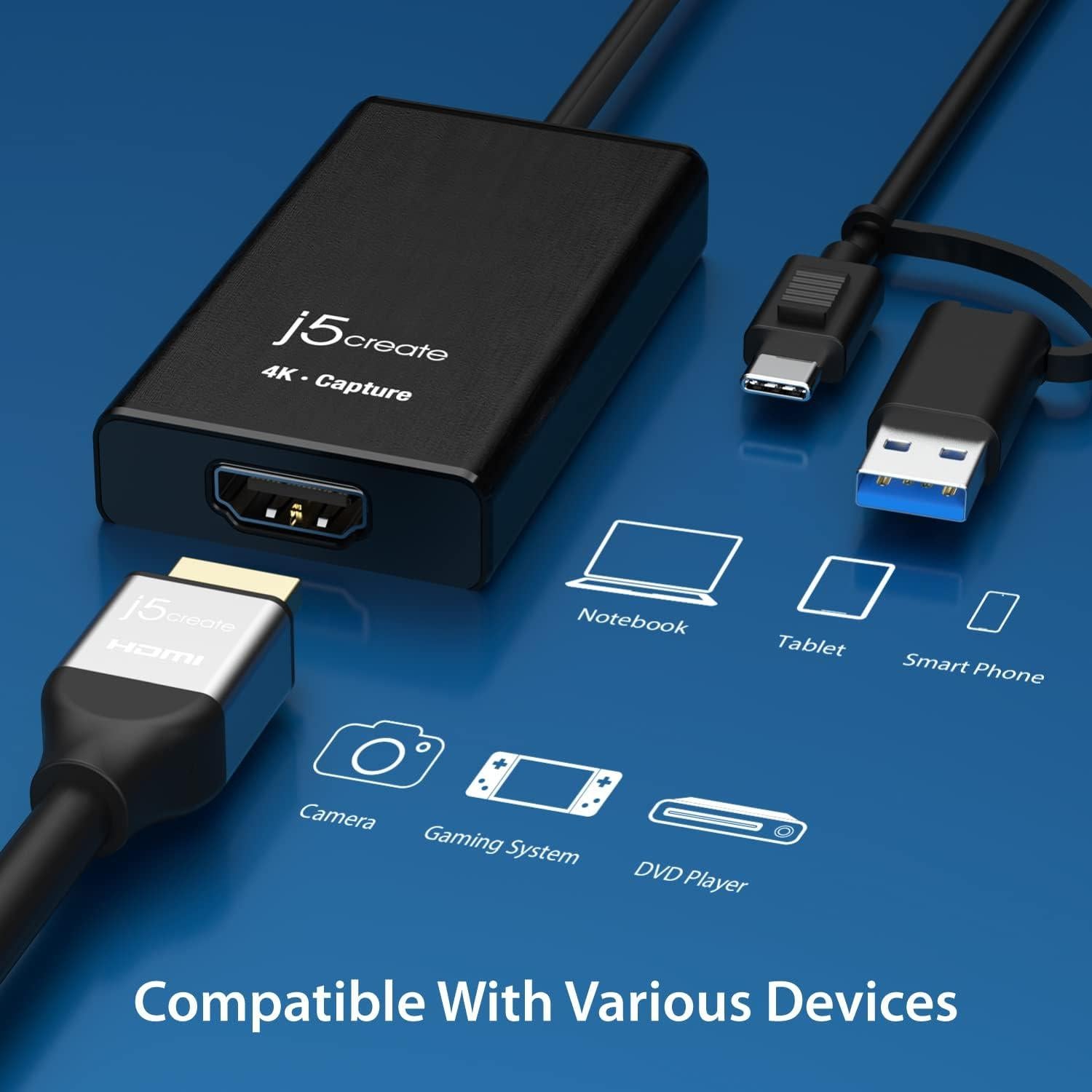 Tarjeta de Captura de Video HDMI 4K j5create JVA11