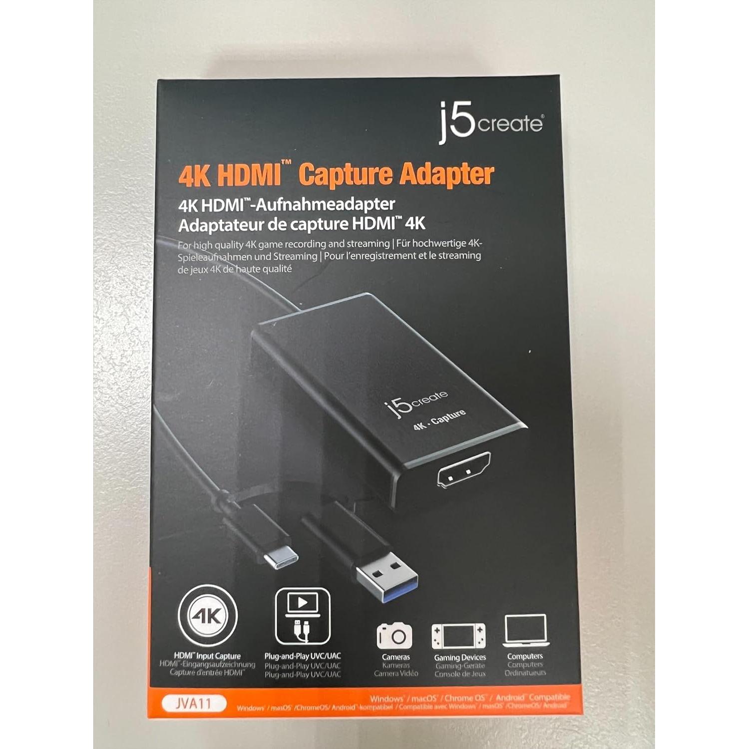 Tarjeta de Captura de Video HDMI 4K j5create JVA11