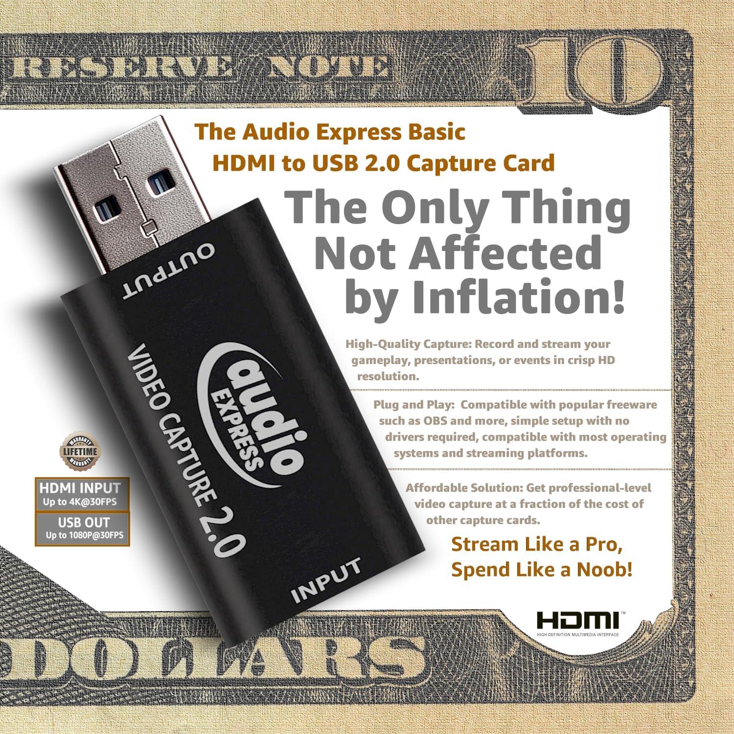 Tarjeta de Captura de Video 4K HDMI a USB 2.0 Audio Express