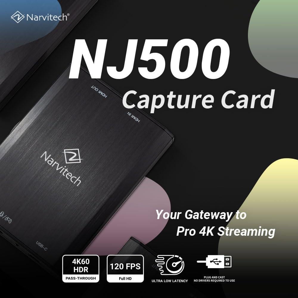 Tarjeta de Captura Externa 4K NARVITECH NJ500 - Passthrough 4K60