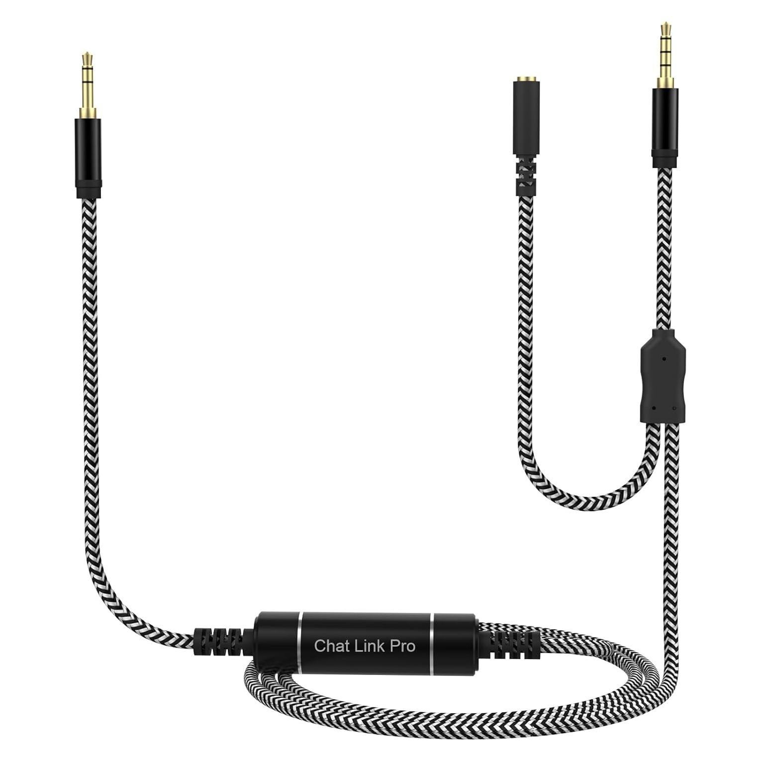 Replacement Chat Link Pro Audio Adapter for Elgato Series Gaming Capture Card, Compatible with Nintendo Switch, PS5, PS4, Capture Voice Chat, Game Sounds, 9.2Ft Extension Cable (3.5mm Jack)