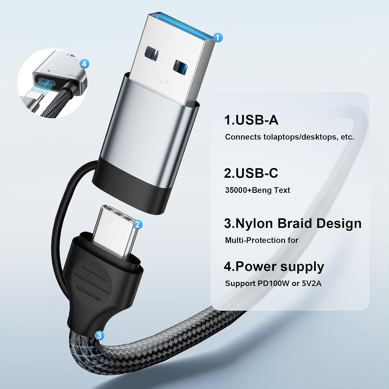 USB 3.0 Video Capture Card, HDMI to USB-A/C Capture Card with pd, 1440P 30fps & 1080P 60fps Video Capture, for Streaming, Teaching,Gaming, Video conferencing or Live Broadcasting