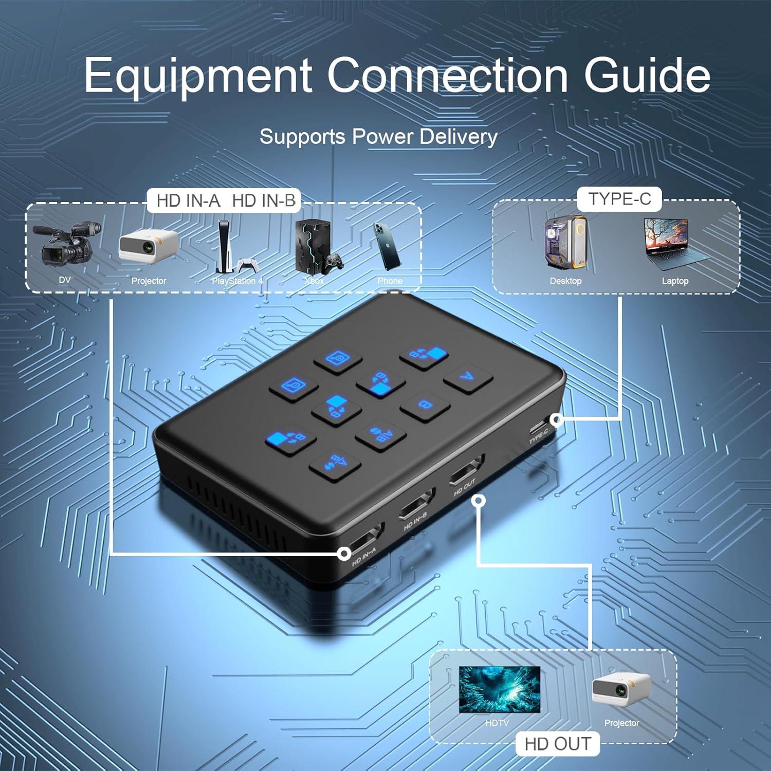 Tarjeta de Captura HDMI Dual Qonakism 1080p60 USB 3.0