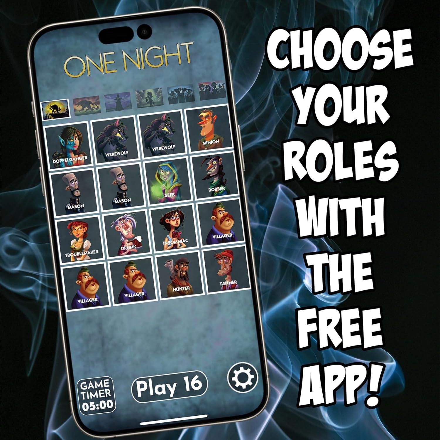 Juego de Fiesta Una Noche Ultimate Hombre Lobo - 3 a 10 Jugadores