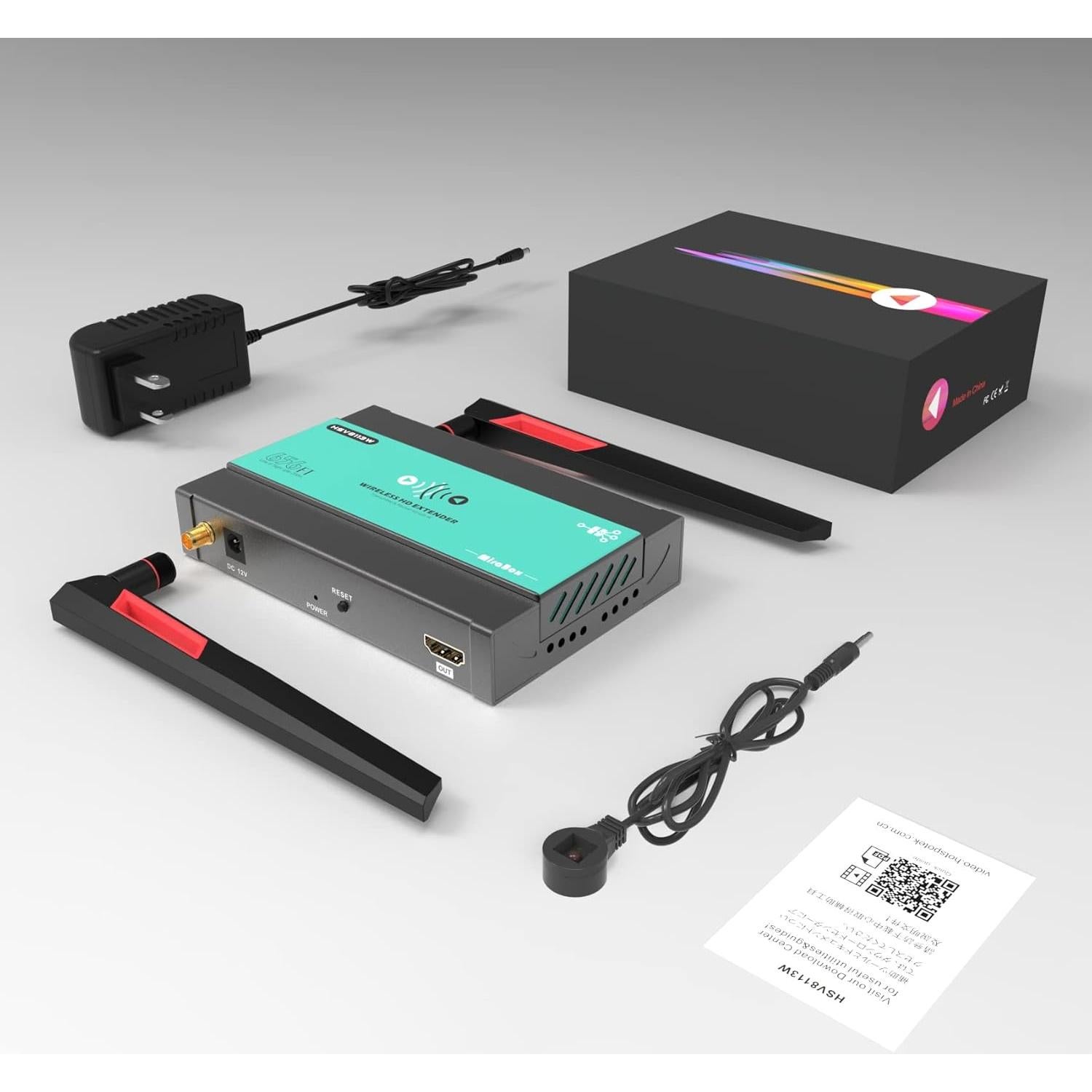 Receptor HDMI inalámbrico Mirabox HSV8113W, hasta 4 RXs