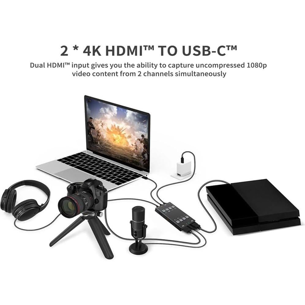Tarjeta de Captura HDMI 4K CamKoo H2U 2 Entradas 1 Salida