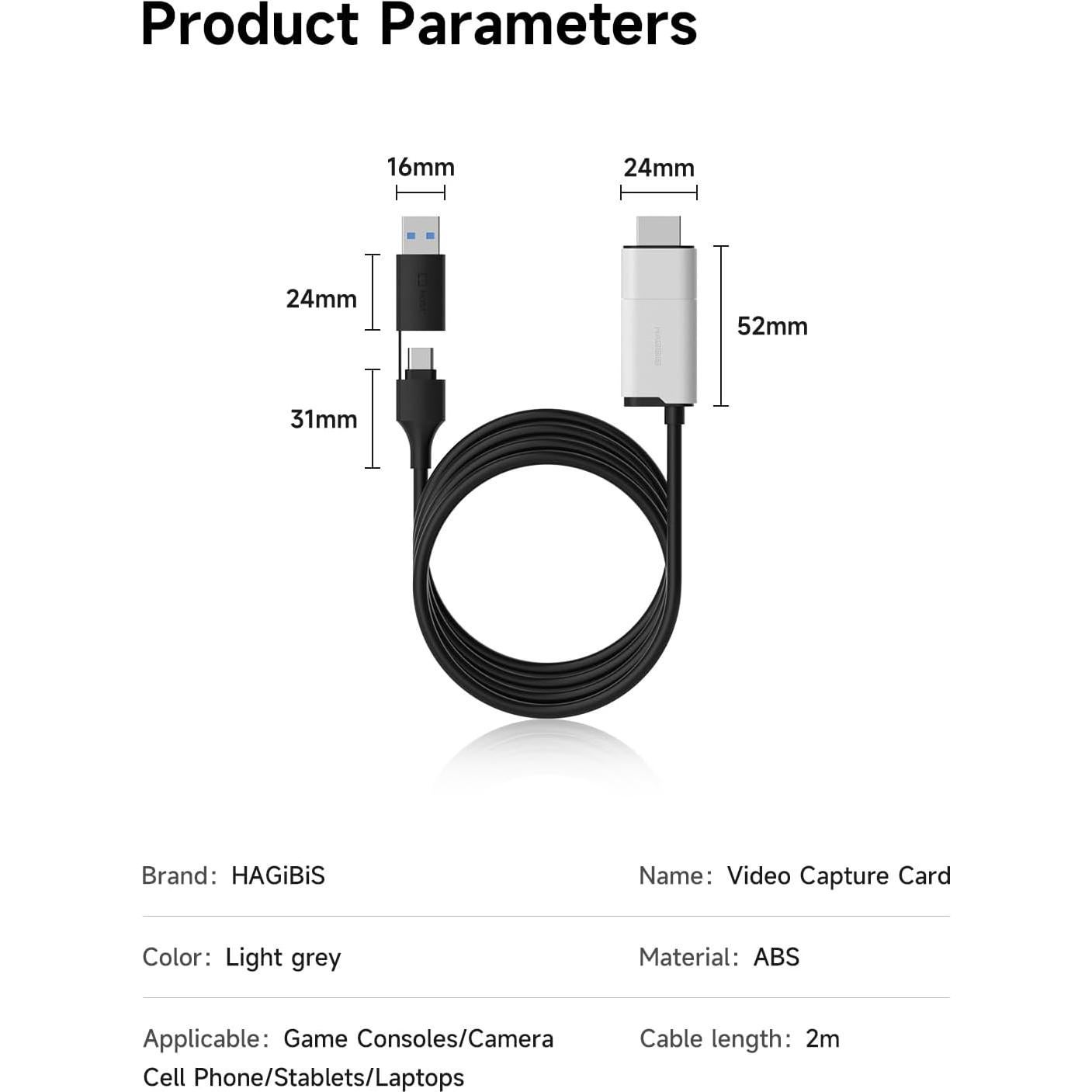 Tarjeta de Captura de Video Hagibis USB 3.0 1080P 60fps