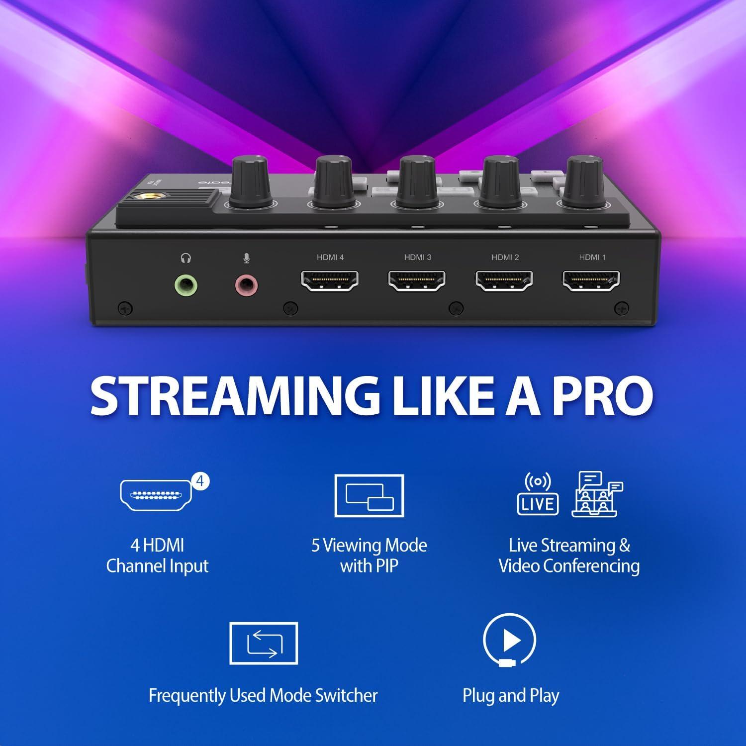 Estación de Transmisión en Vivo j5create JVA08 HDMI 1080p