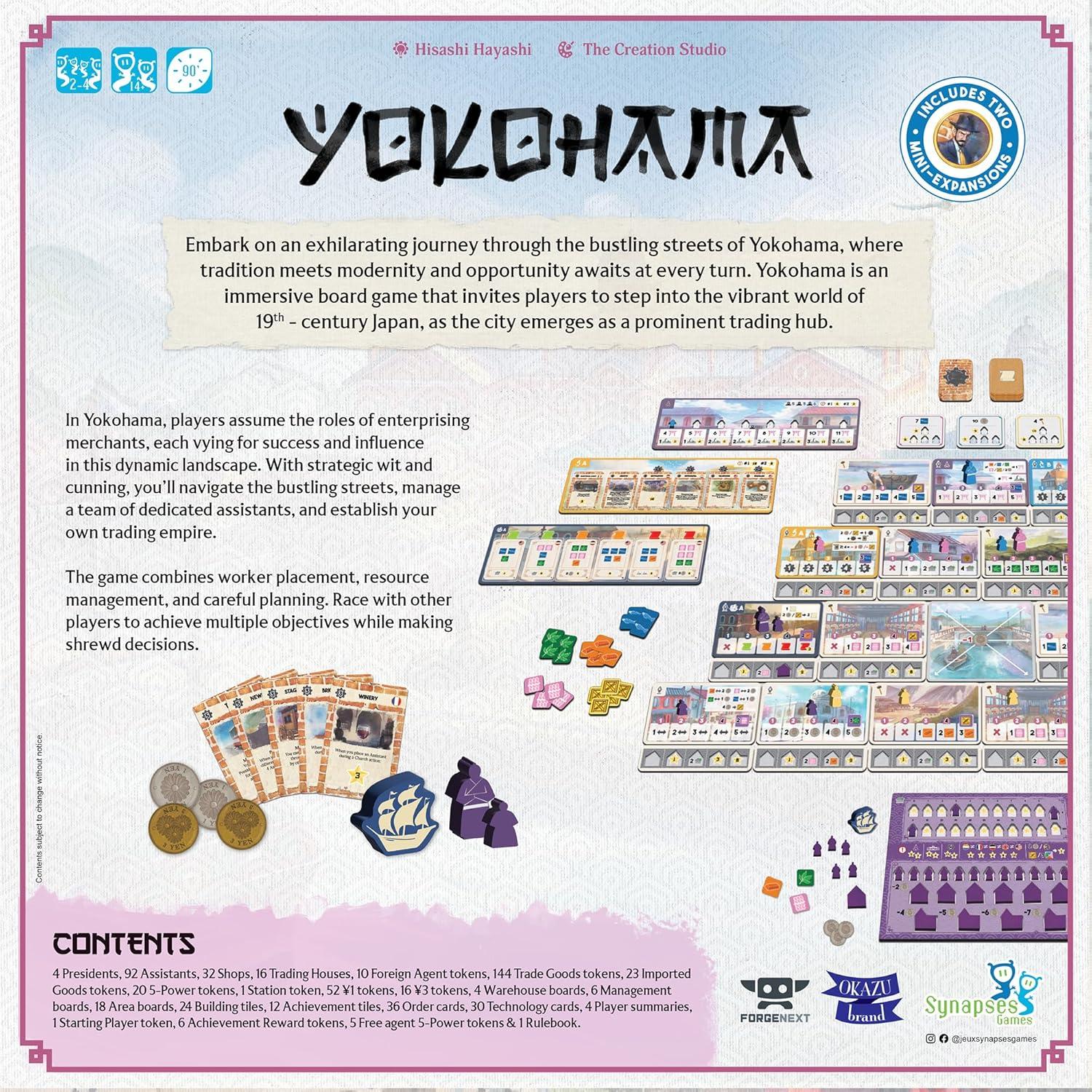 Juego de Mesa Yokohama - Estrategia para 2 a 4 Jugadores