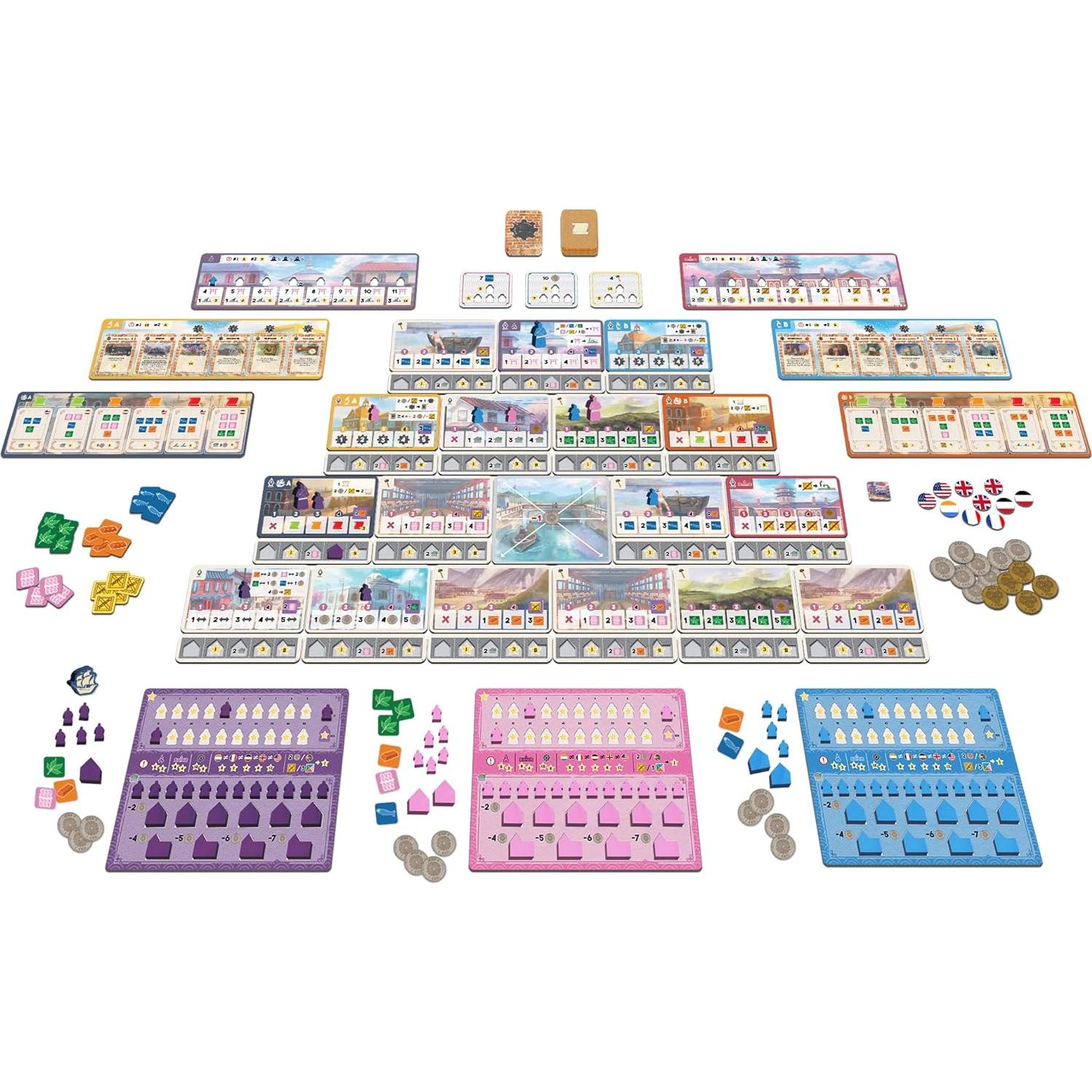 Juego de Mesa Yokohama - Estrategia para 2 a 4 Jugadores