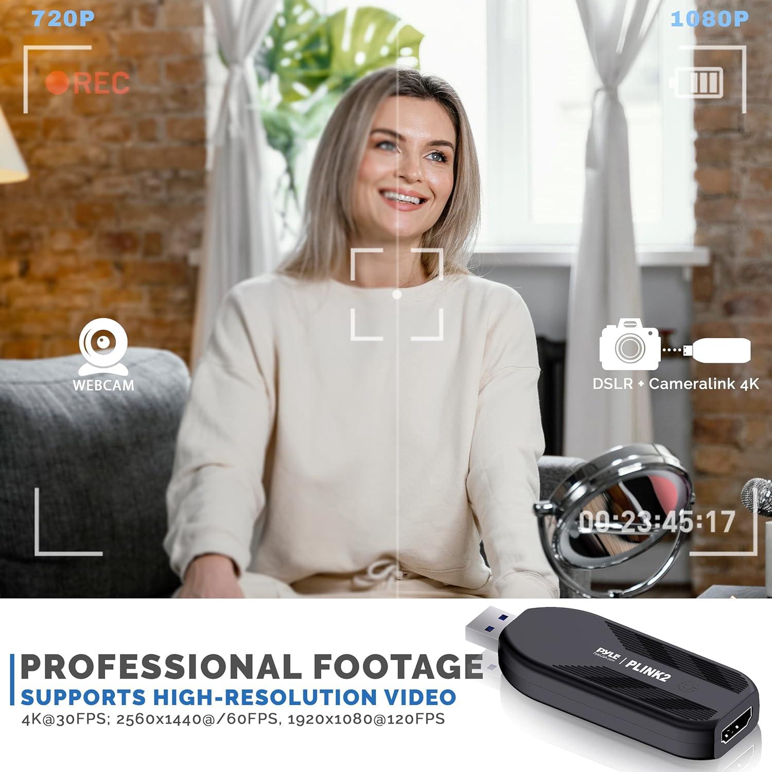 Tarjeta de Captura HDMI Pyle PLINK2 4K USB3.1 Plug & Play