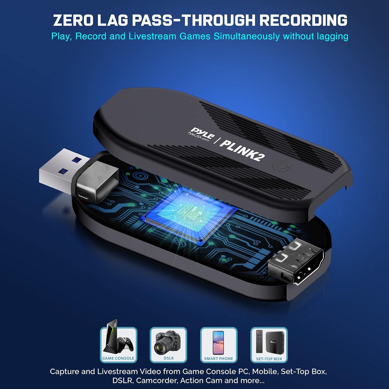 Tarjeta de Captura HDMI Pyle PLINK2 4K USB3.1 Plug & Play