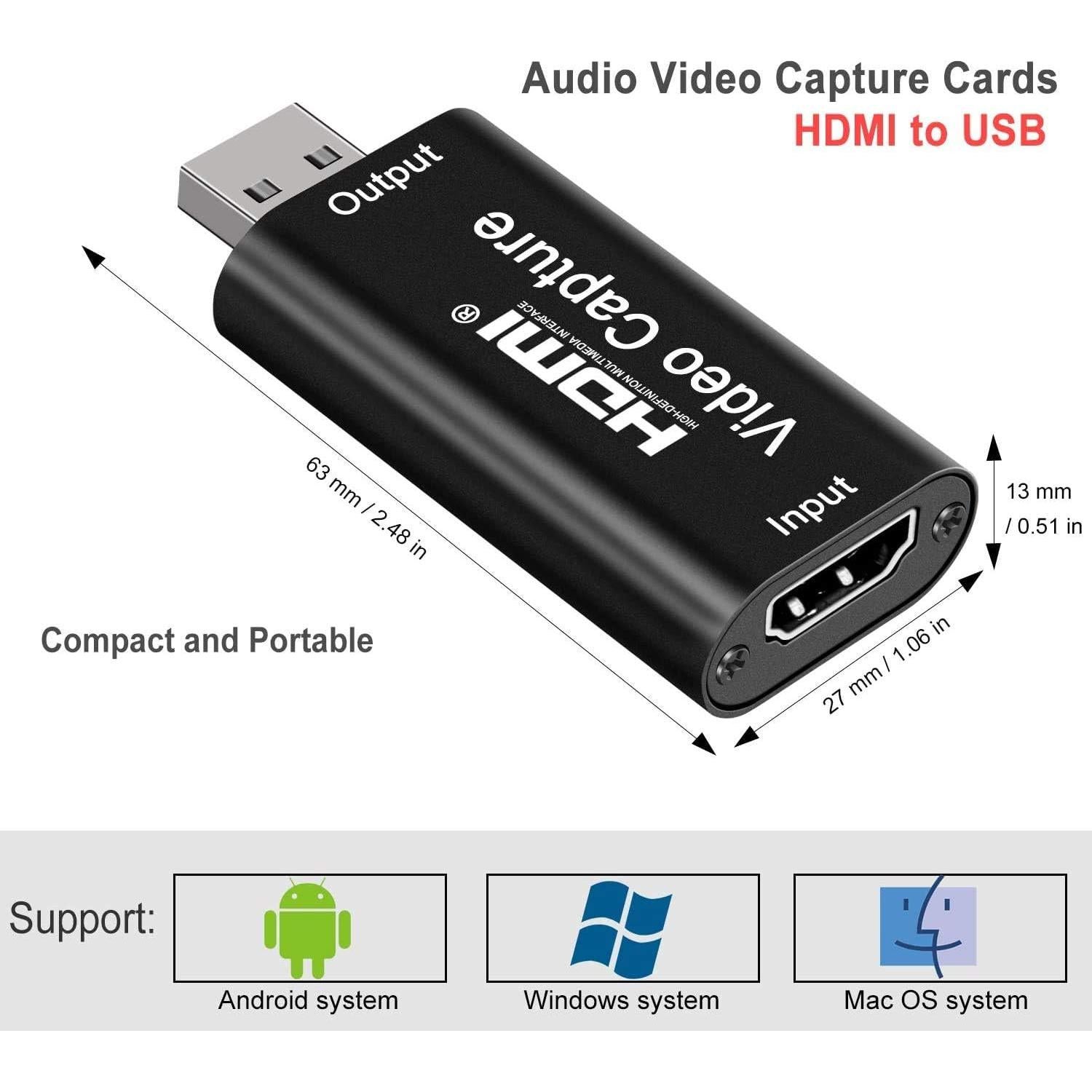 Tarjeta de Captura de Video GRACETOP 1080P HDMI a USB Type-C