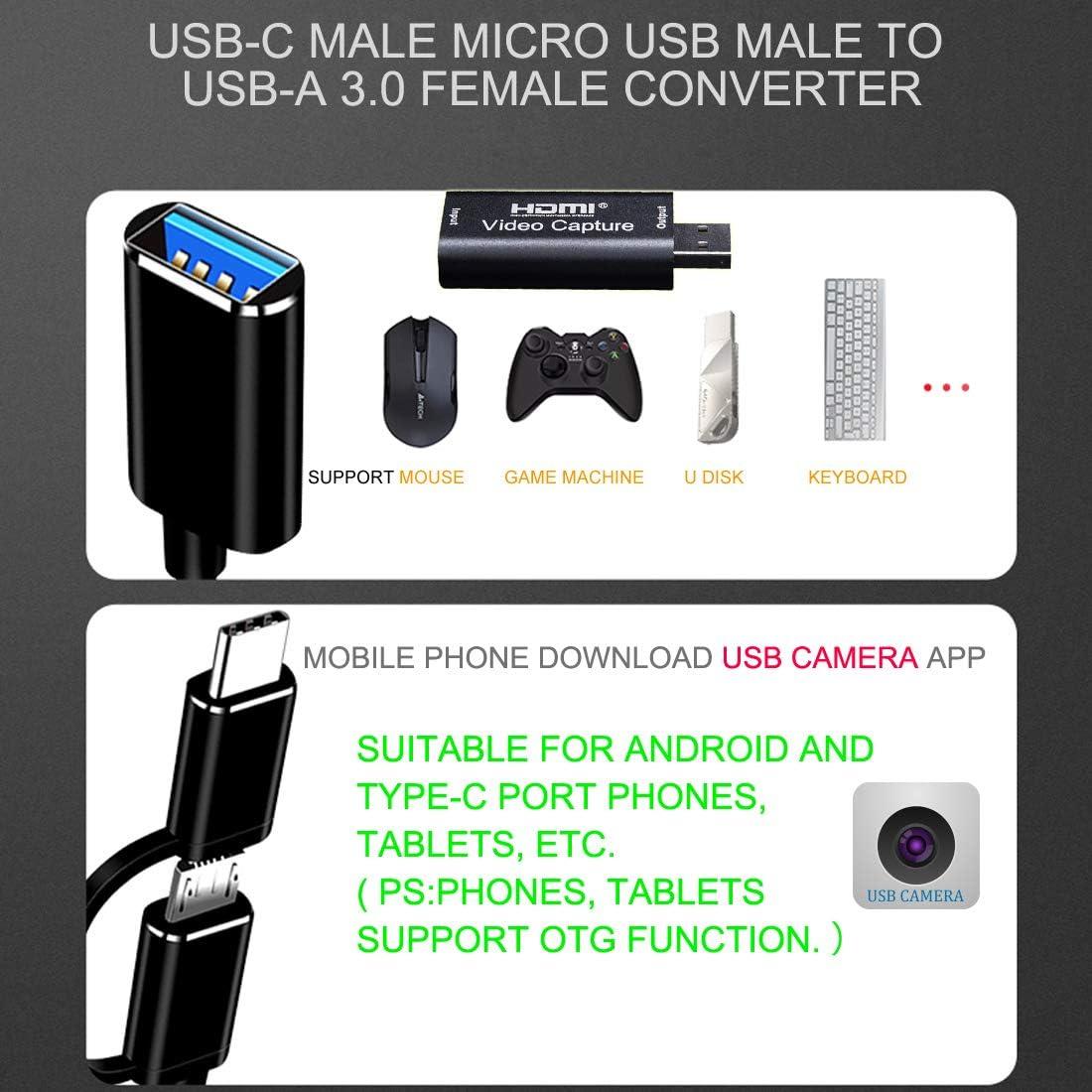 Tarjeta de Captura de Video GRACETOP 1080P HDMI a USB Type-C