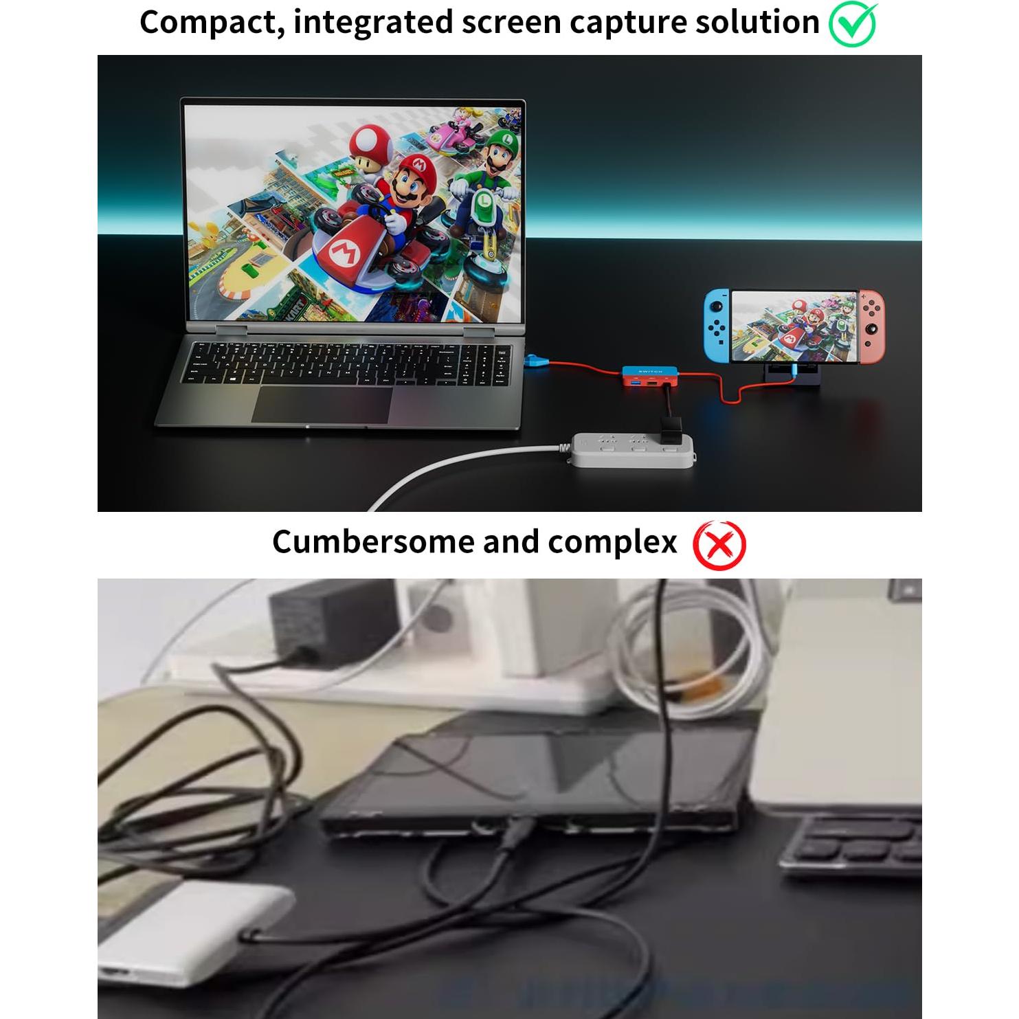 Estación de Acoplamiento y Captura YIGORN para Nintendo Switch 1080P