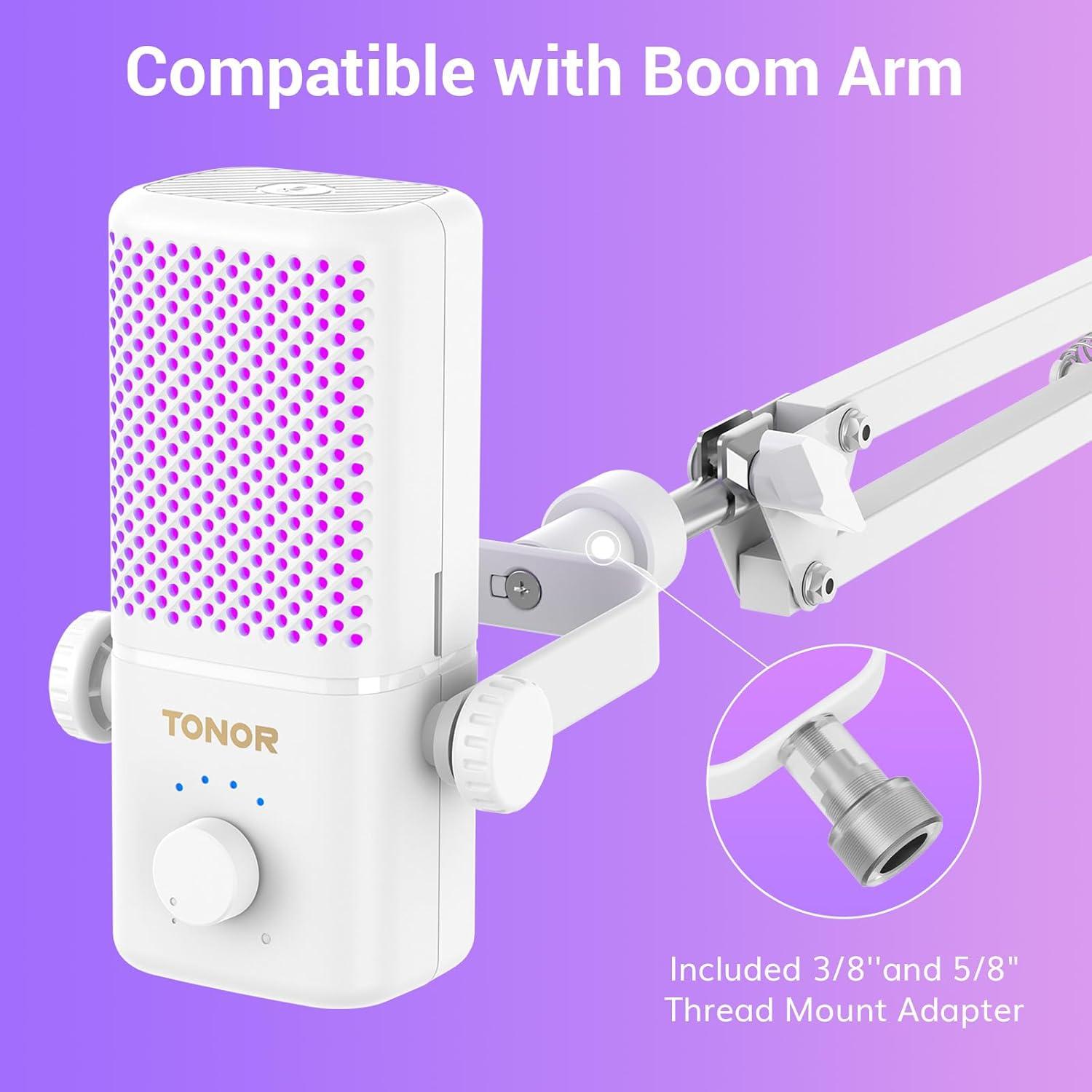 Micrófono TONOR TCX3 para Xbox, RGB, 30h Batería, Silencio Rápido